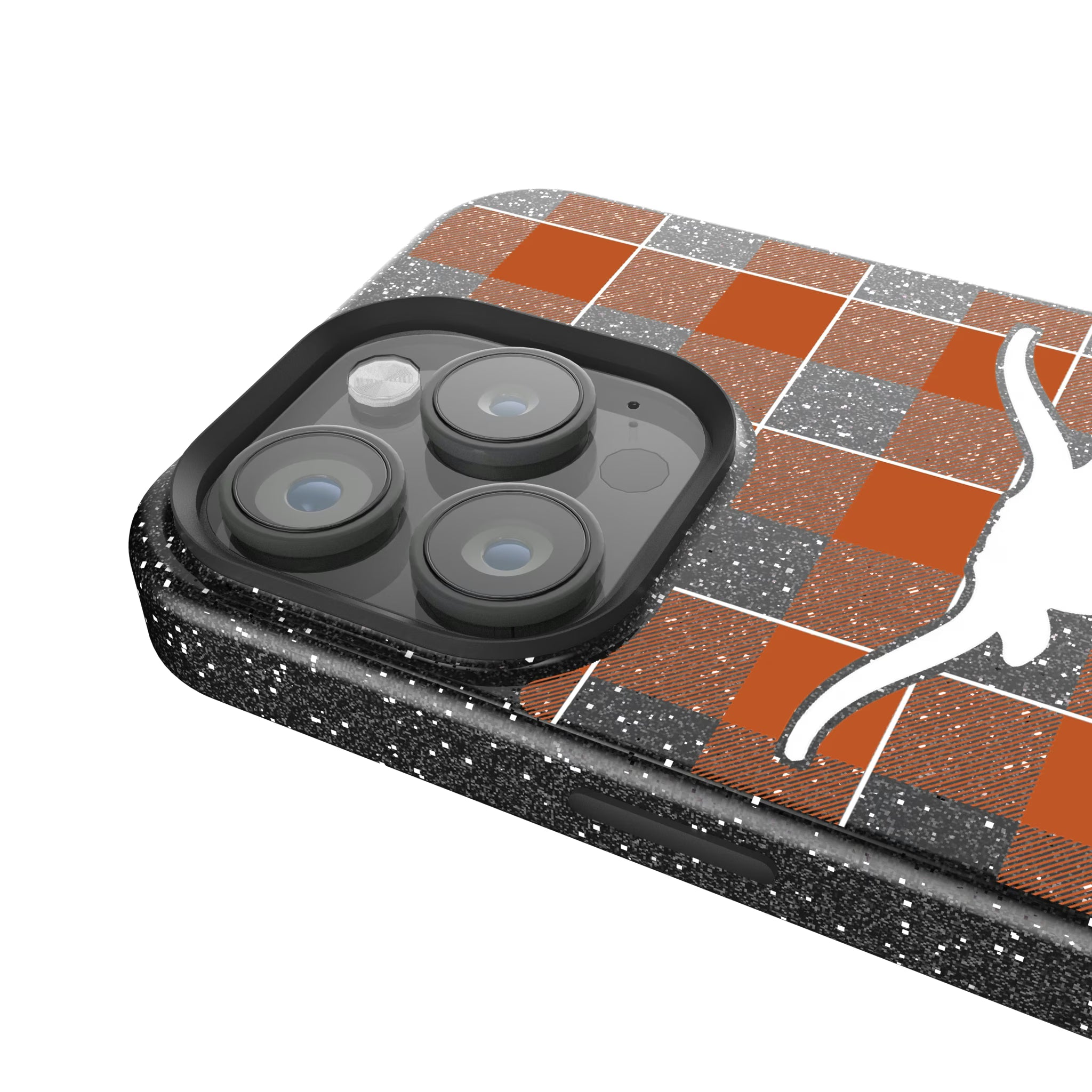 University of Texas Longhorns Plaid iPhone Bling Phone Case for Apple iPhone - Detail