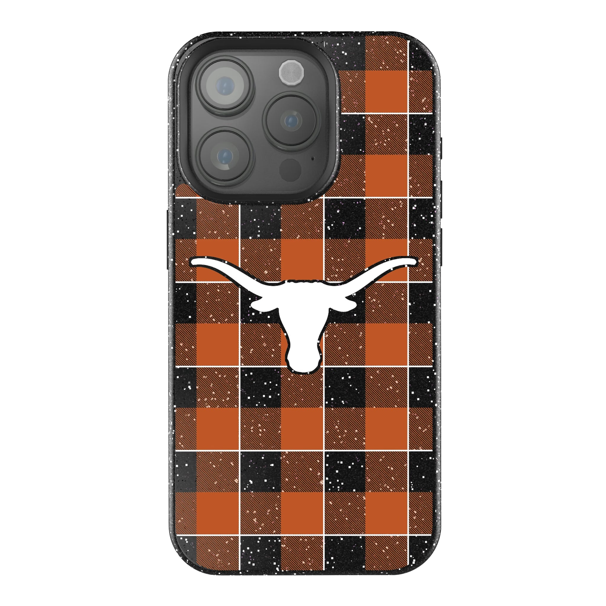 University of Texas Longhorns Plaid iPhone Bling Phone Case for Apple iPhone