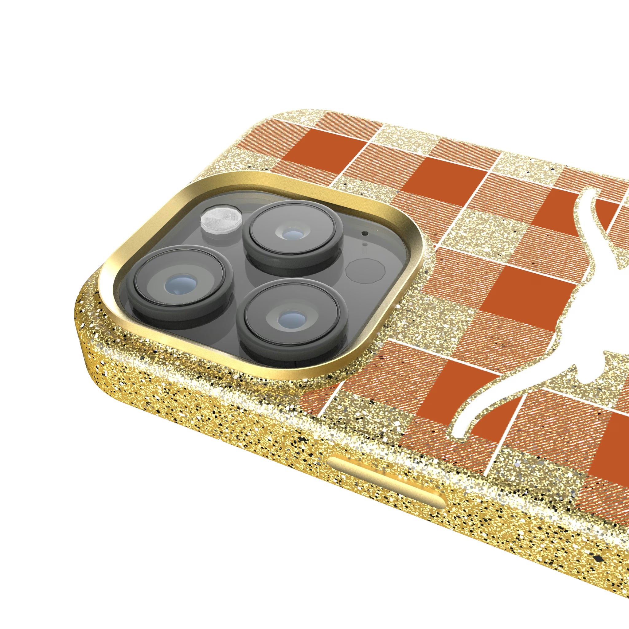 University of Texas Longhorns Plaid iPhone Bling Phone Case for Apple iPhone - Detail