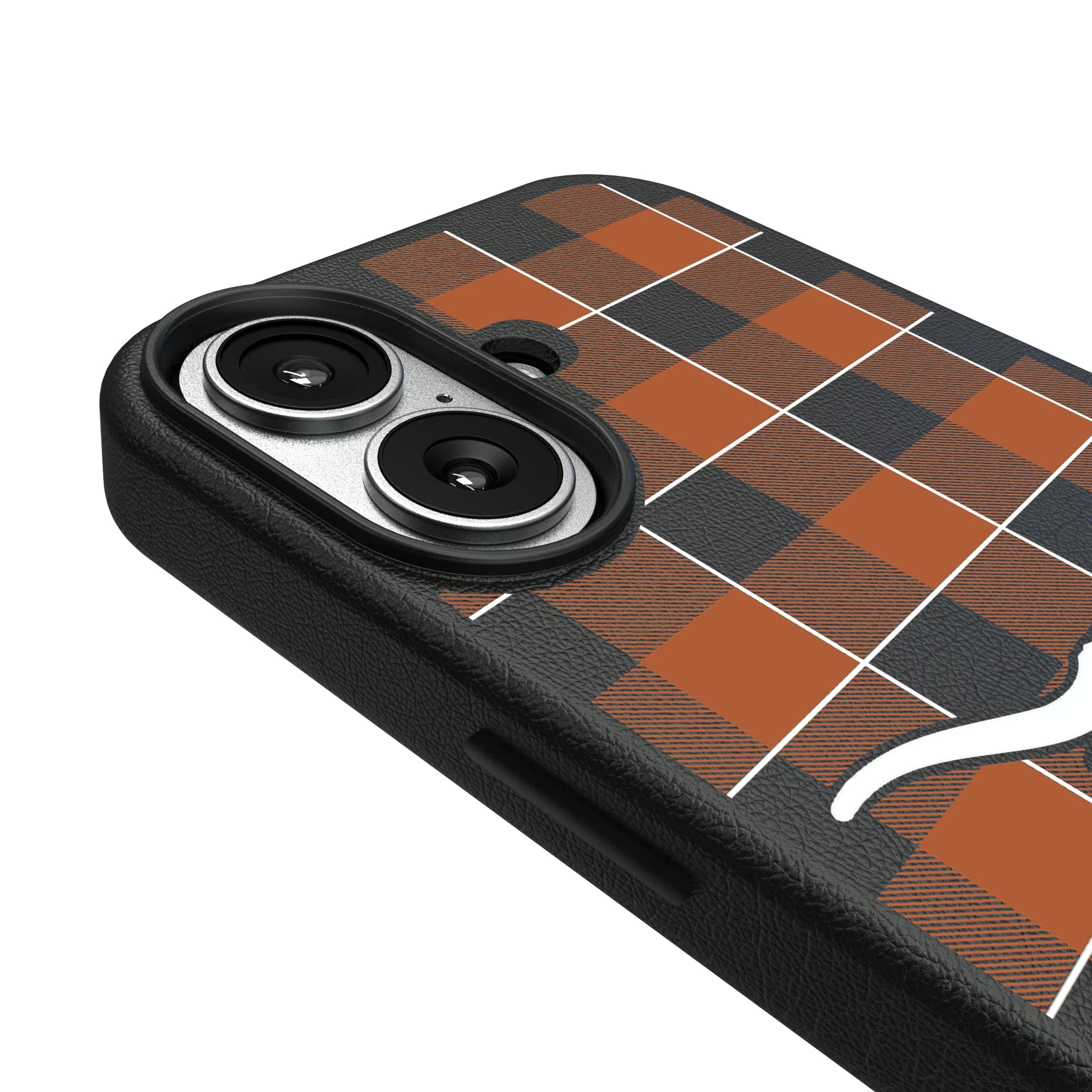 University of Texas Longhorns Plaid iPhone MagSafe Compatible Phone Case for Apple iPhone - Detail#Device_iPhone 17