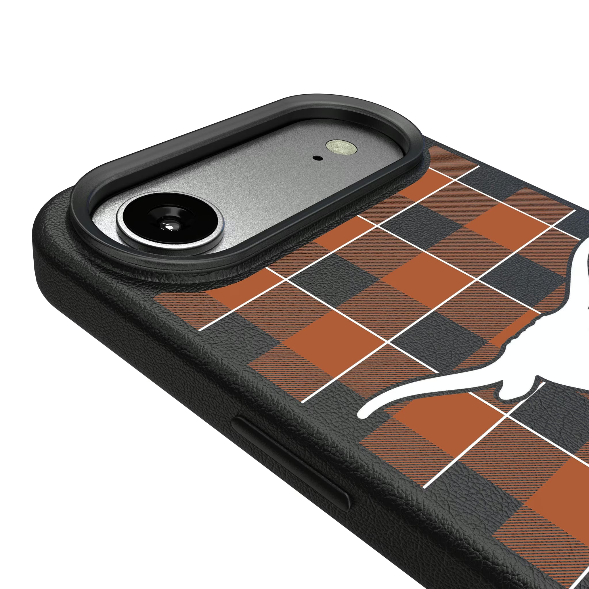 University of Texas Longhorns Plaid iPhone MagSafe Compatible Phone Case for Apple iPhone - Detail#Device_iPhone Air