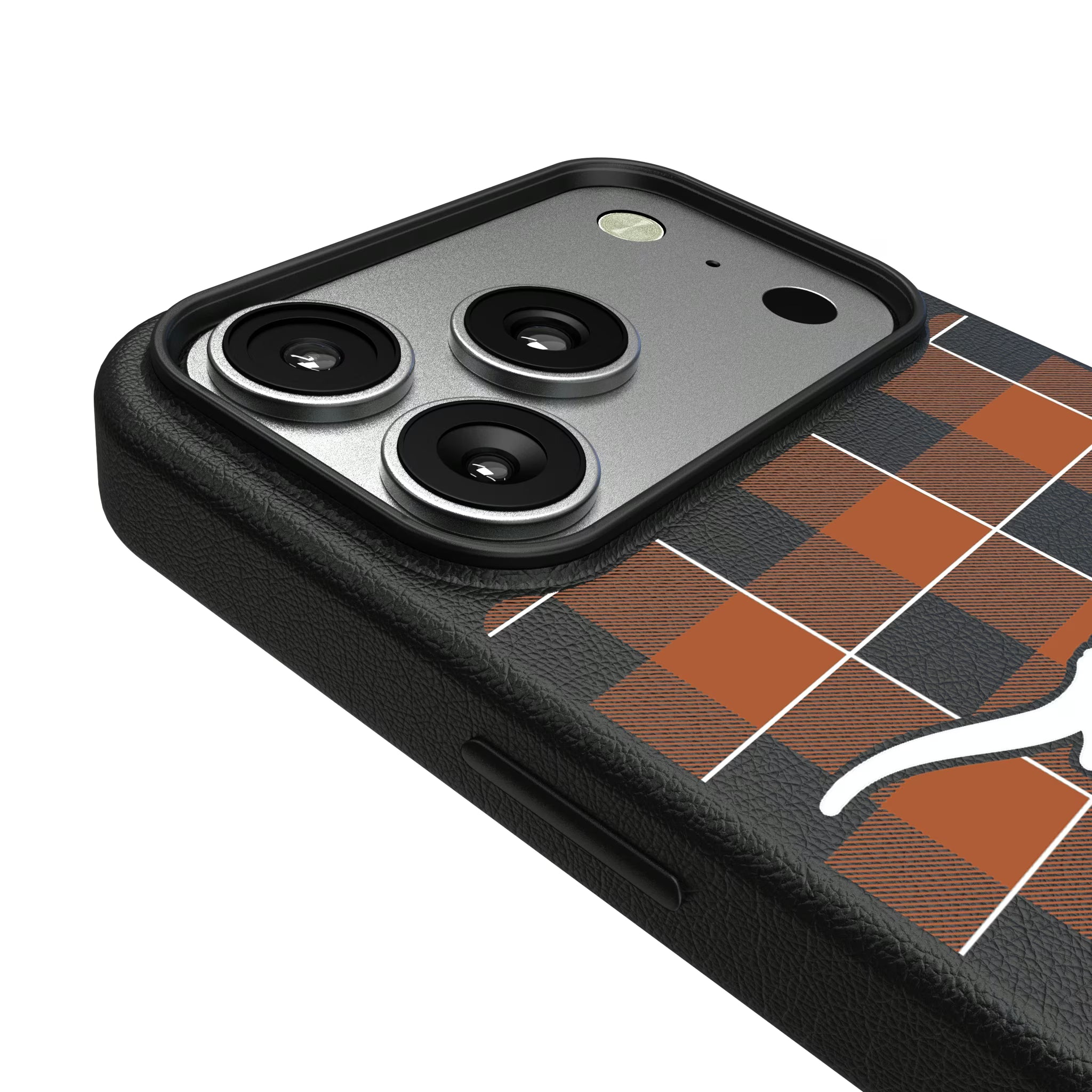 University of Texas Longhorns Plaid iPhone MagSafe Compatible Phone Case for Apple iPhone - Detail#Device_iPhone 17 Pro