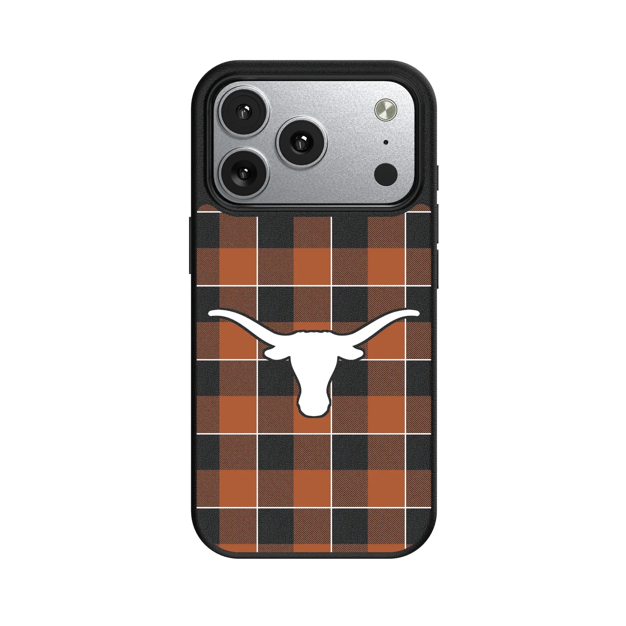 University of Texas Longhorns Plaid iPhone MagSafe Compatible Phone Case for Apple iPhone#Device_iPhone 17 Pro