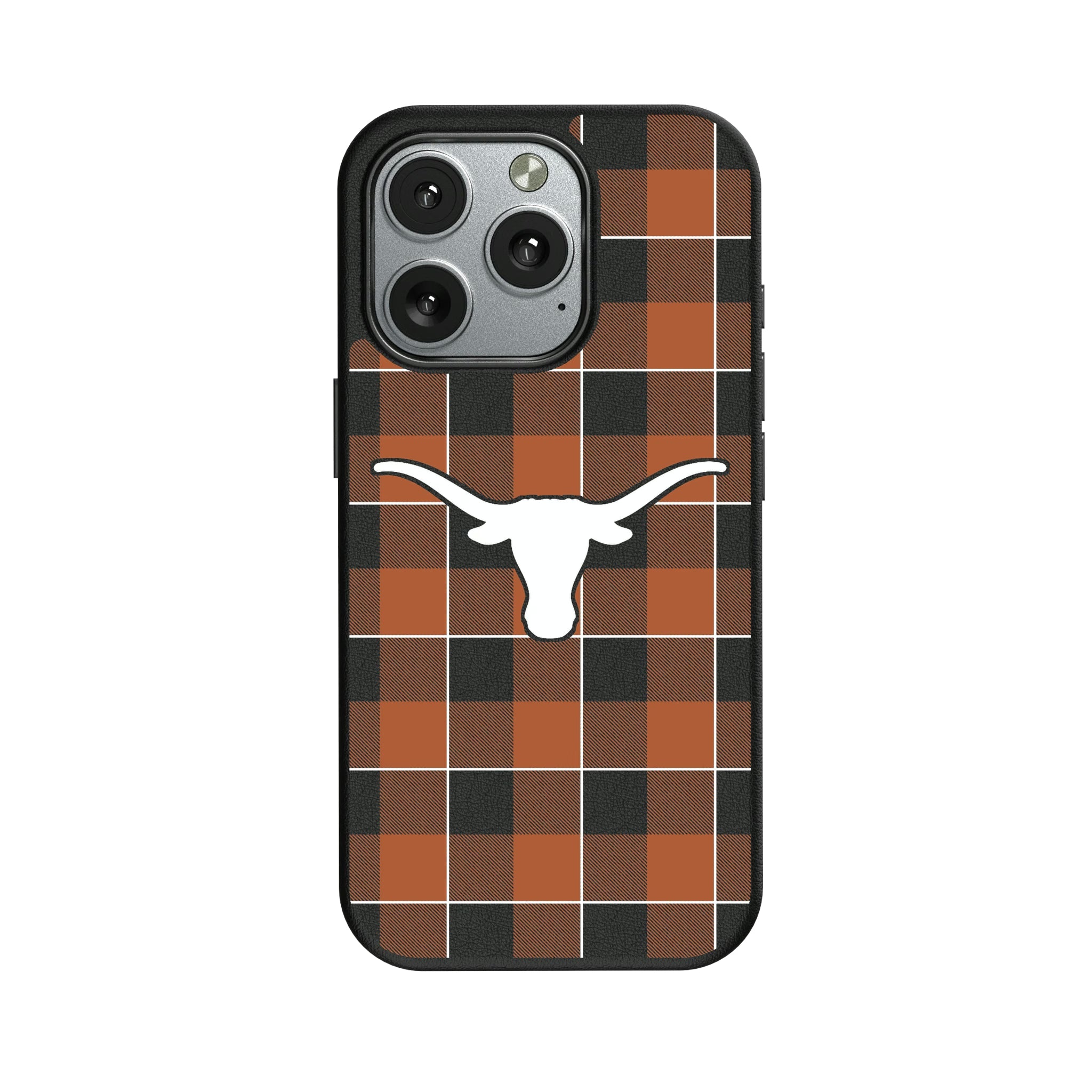 University of Texas Longhorns Plaid iPhone MagSafe Compatible Phone Case for Apple iPhone