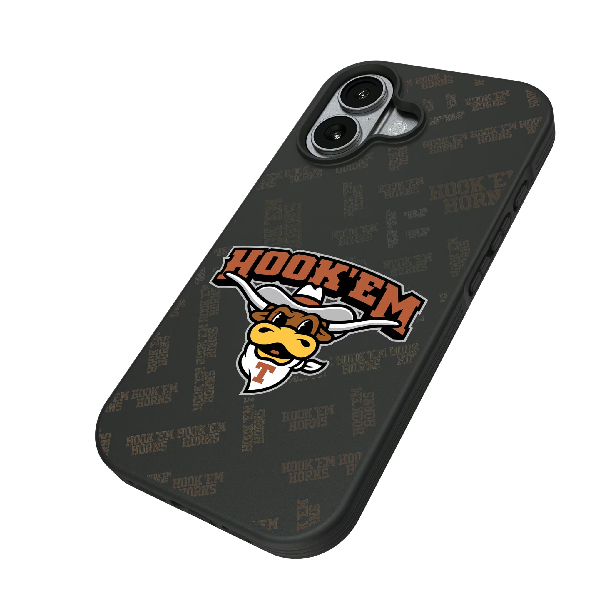 University of Texas Longhorns Quadtile iPhone Bump Phone Case for Apple iPhone - Isometric View#Device_iPhone 17
