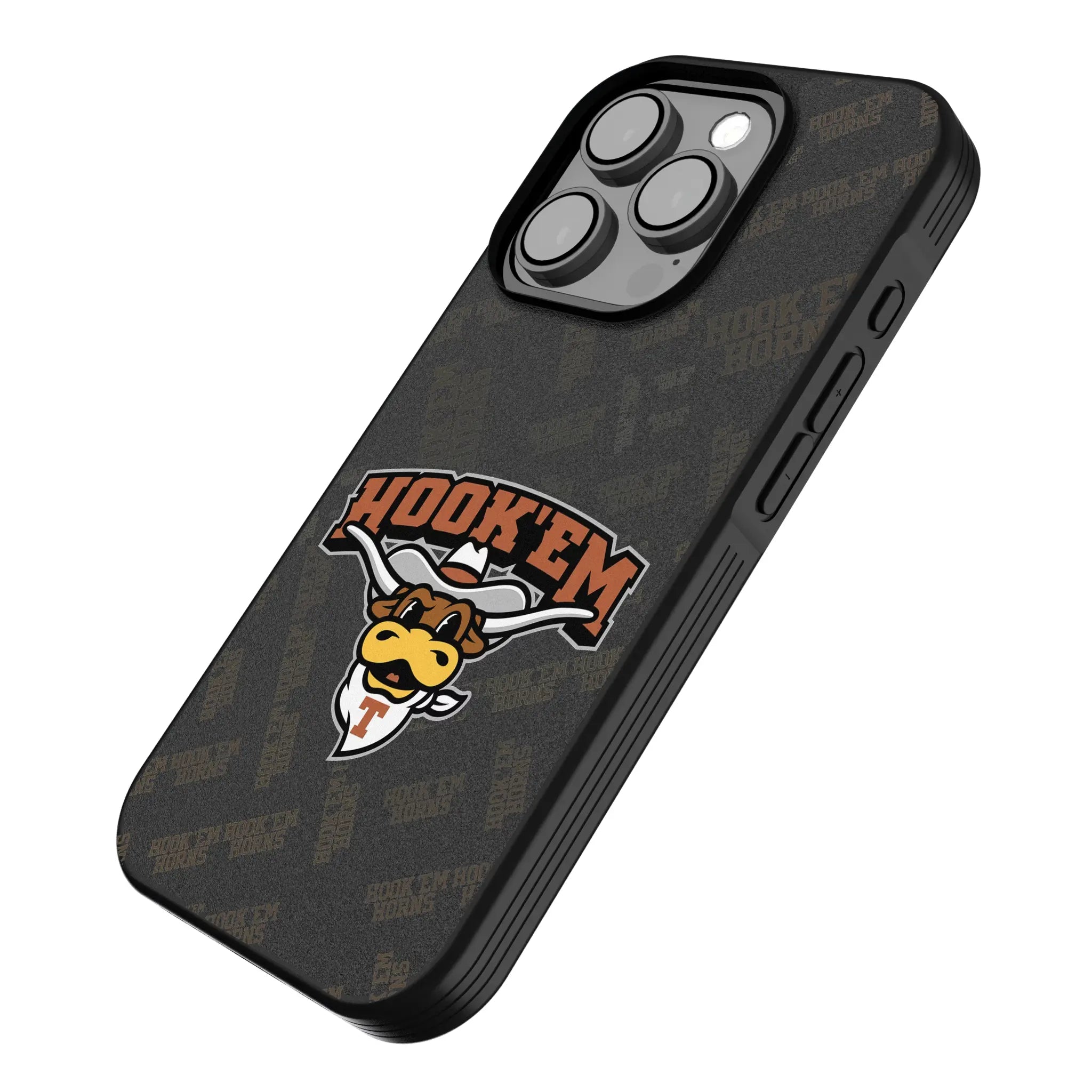 University of Texas Longhorns Quadtile iPhone Bump Phone Case for Apple iPhone - Isometric View