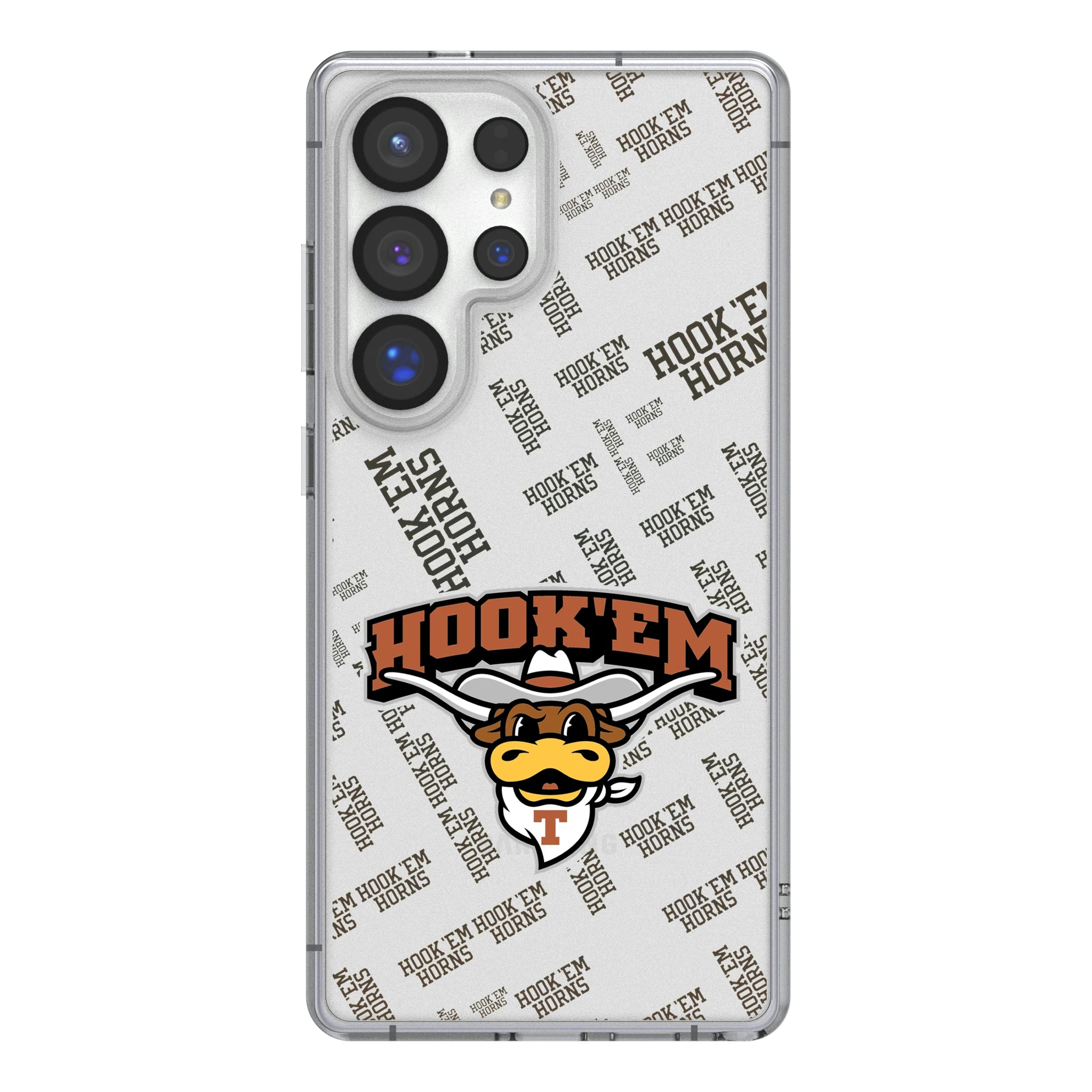 University of Texas Longhorns Quadtile Galaxy Clear Phone Case for Samsung Galaxy