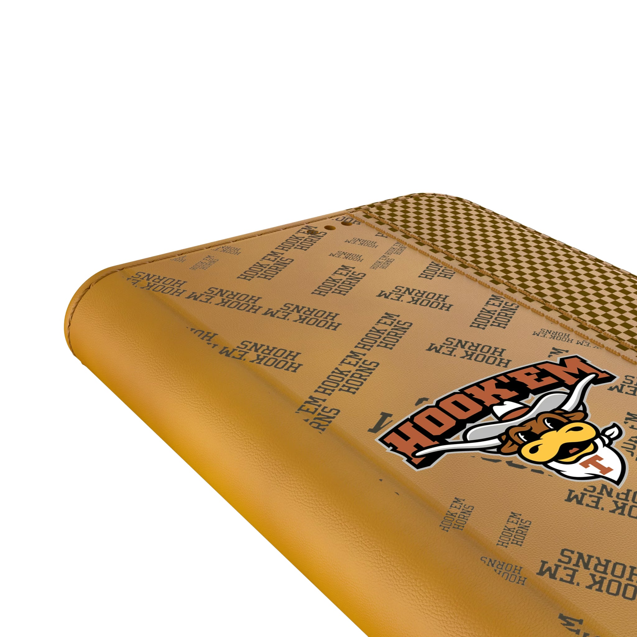 University of Texas Longhorns Quadtile Galaxy Folio Phone Case for Samsung Galaxy - Detail