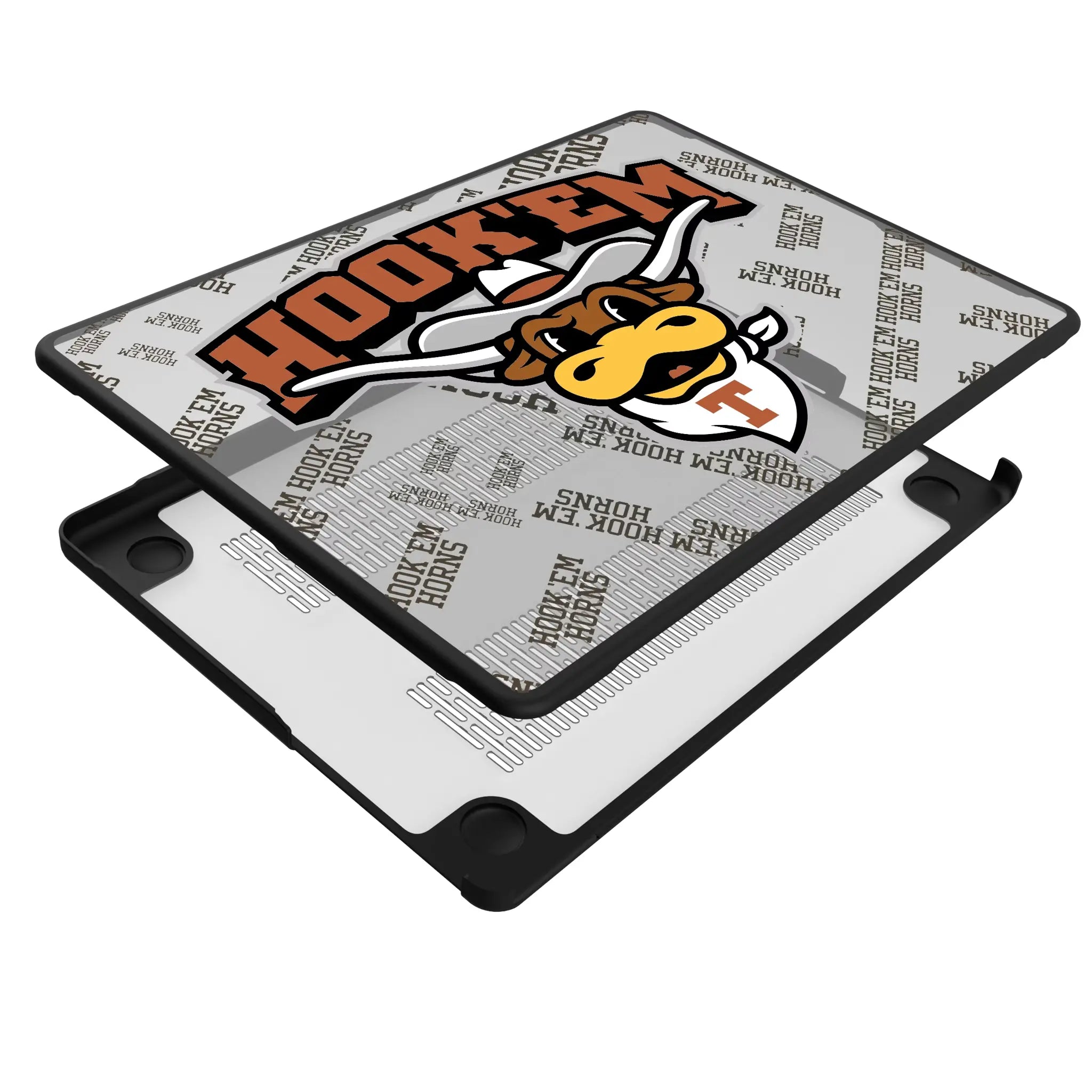 University of Texas Longhorns Quadtile MacBook Laptop Case for Apple MacBook - Isometric View