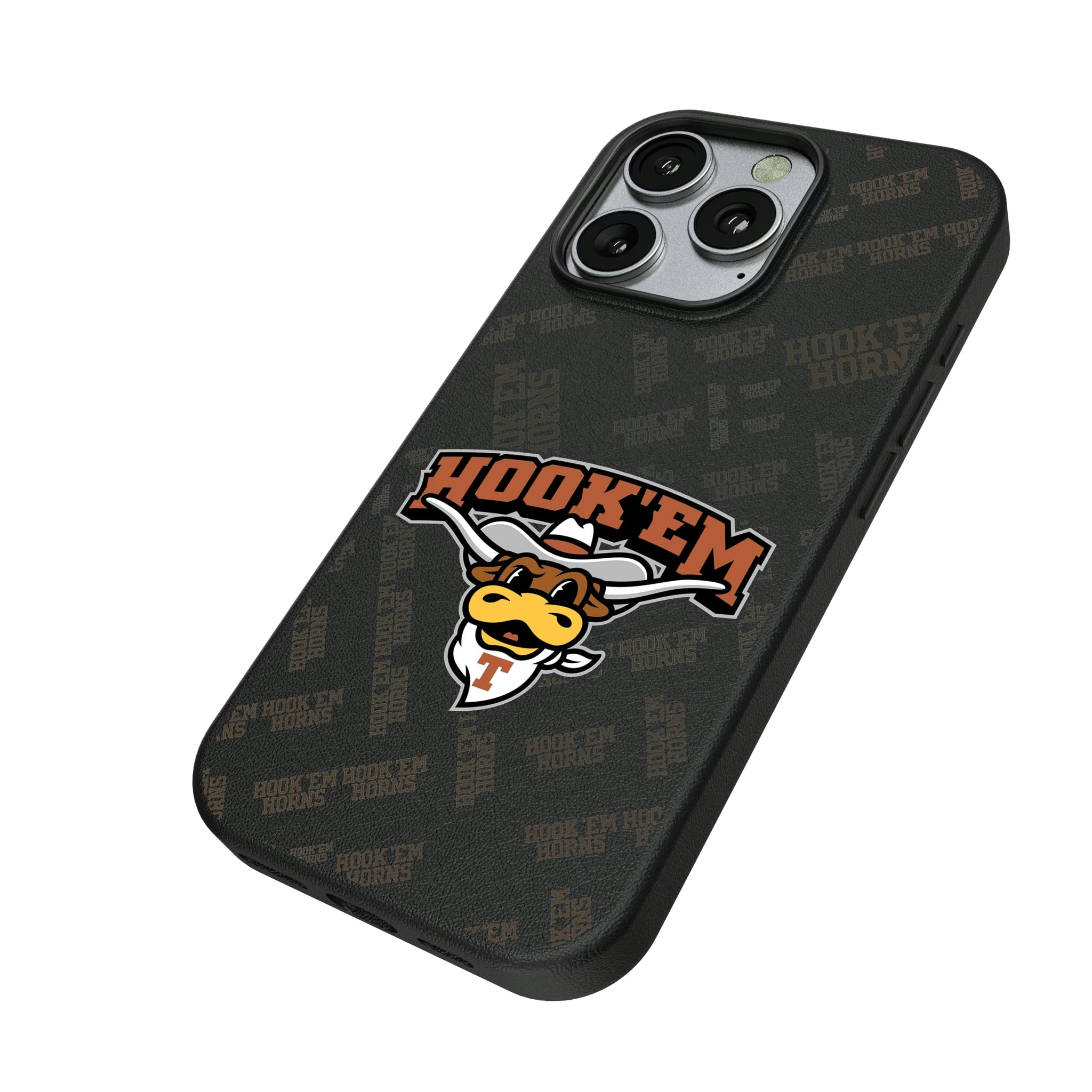 University of Texas Longhorns Quadtile iPhone MagSafe Compatible Phone Case for Apple iPhone - Isometric View
