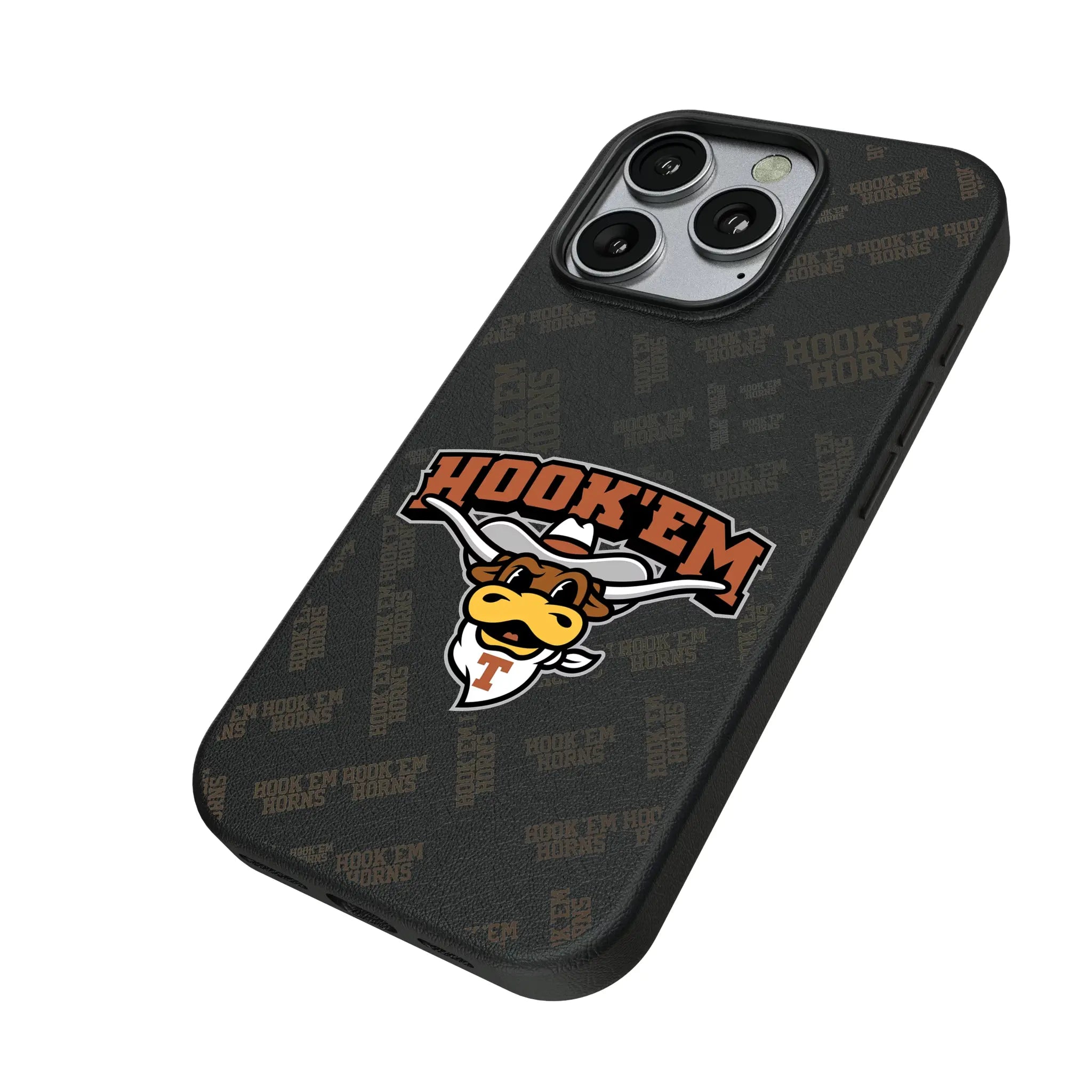 University of Texas Longhorns Quadtile iPhone MagSafe Compatible Phone Case for Apple iPhone - Isometric View