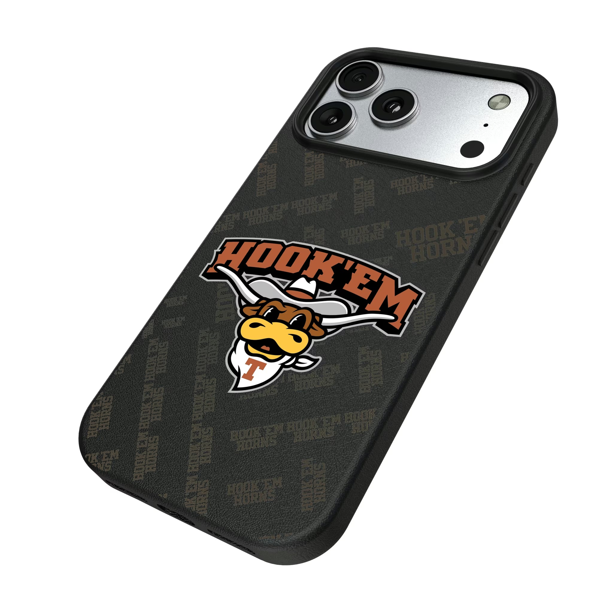 University of Texas Longhorns Quadtile iPhone MagSafe Compatible Phone Case for Apple iPhone - Isometric View#Device_iPhone 17 Pro Max
