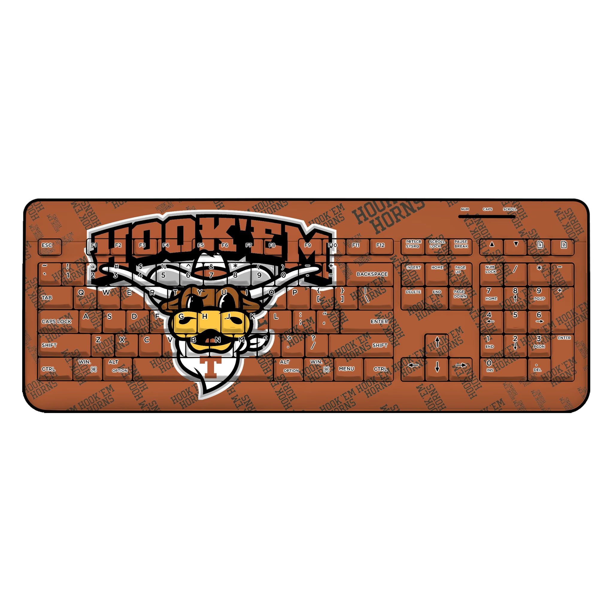 University of Texas Longhorns Quadtile Wireless USB Keyboard