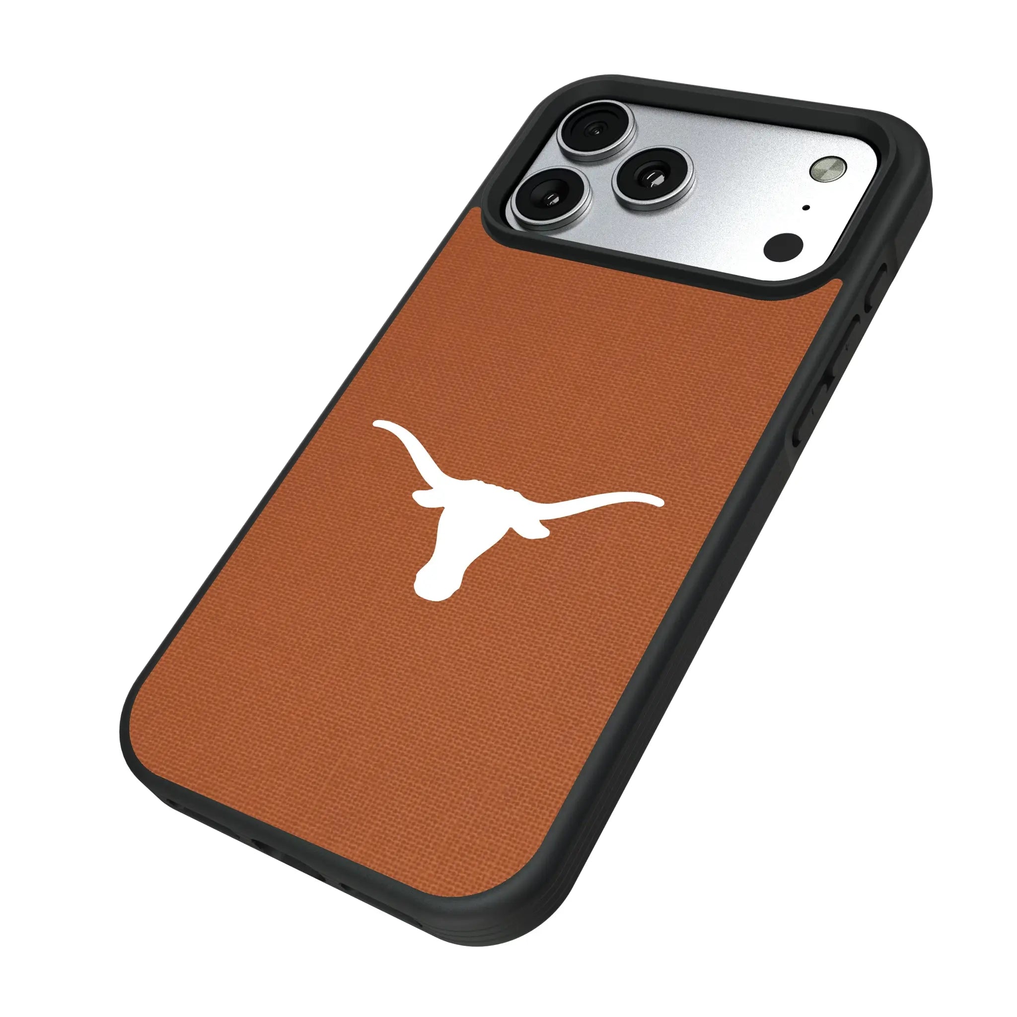 University of Texas Longhorns Solid iPhone Bump Phone Case for Apple iPhone - Isometric View#Device_iPhone 17 Pro Max