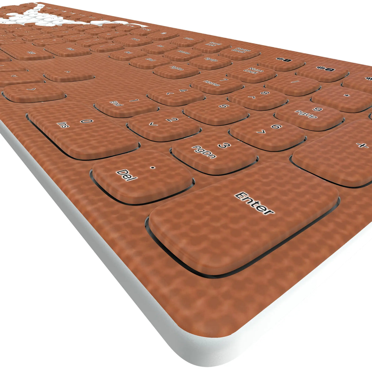 University of Texas Longhorns Solid KKB605 Curved Wireless Keyboard - Detail