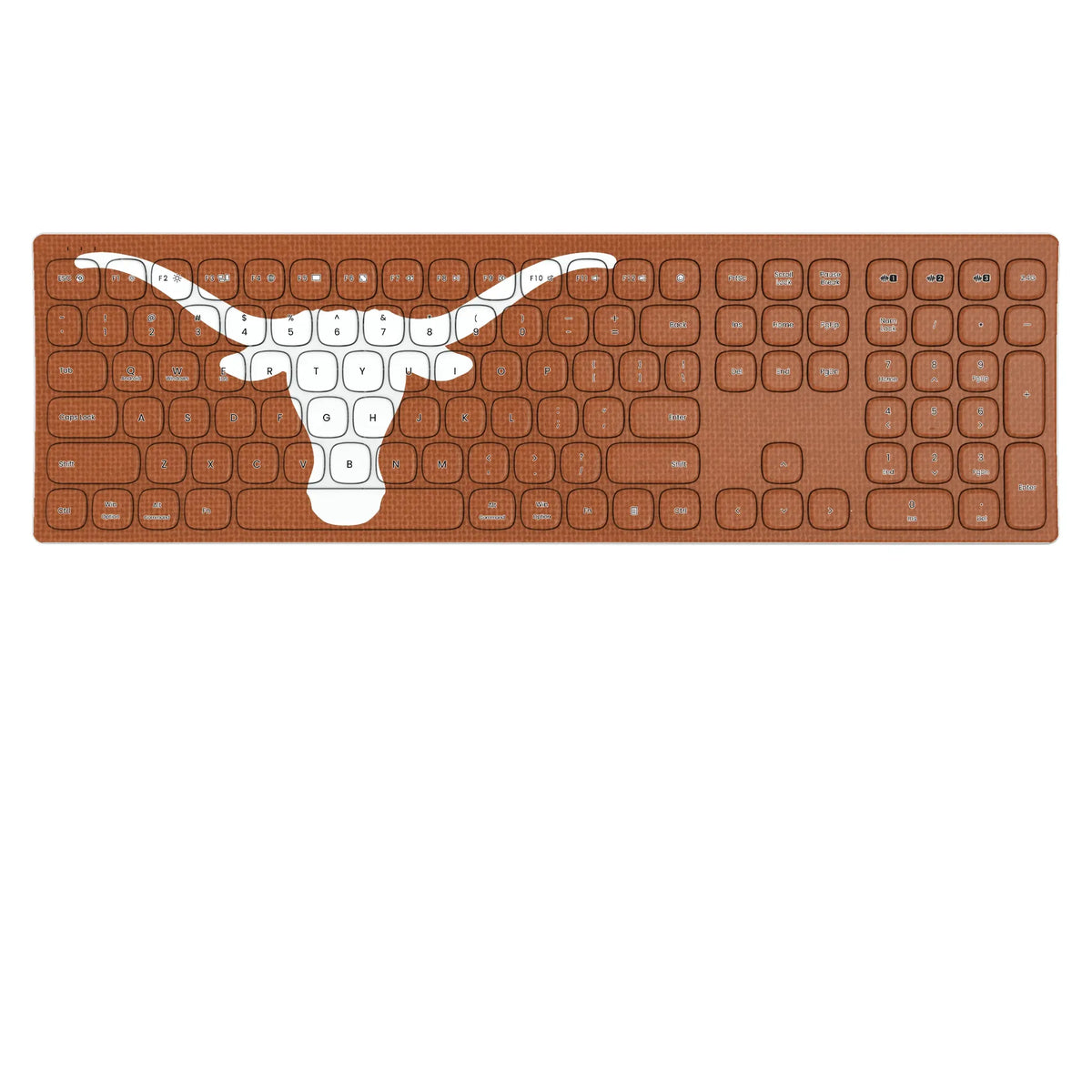 University of Texas Longhorns Solid KKB605 Curved Wireless Keyboard