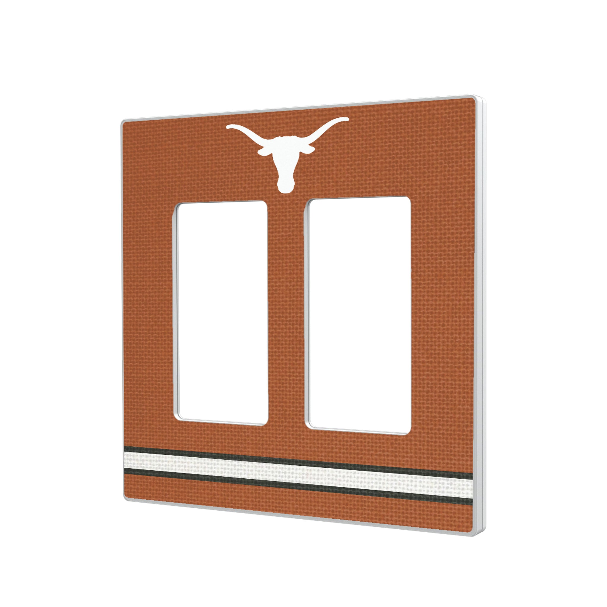 University of Texas Longhorns Stripe Hidden-Screw Light Switch Plate#Style_Double Rocker