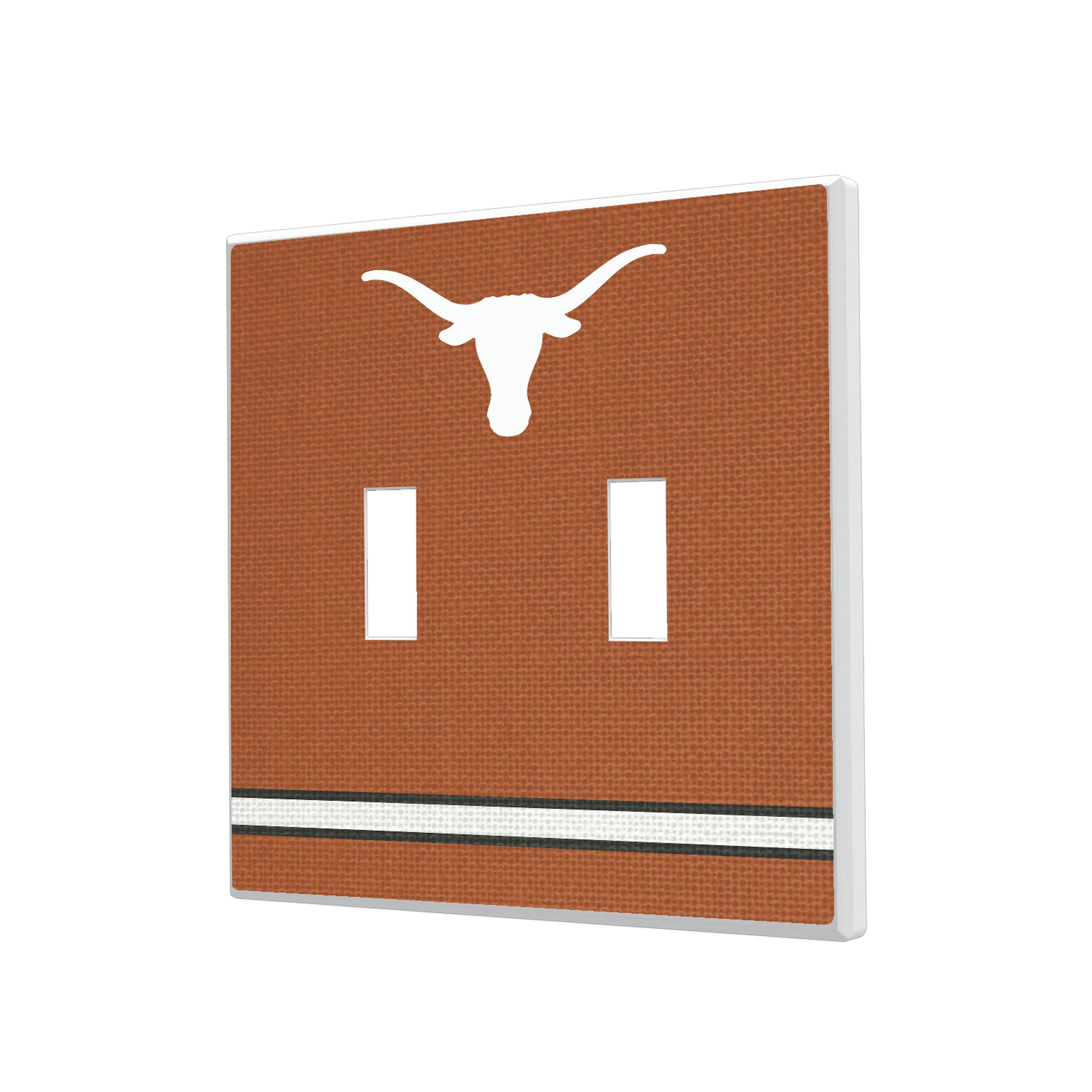 University of Texas Longhorns Stripe Hidden-Screw Light Switch Plate#Style_Double Toggle