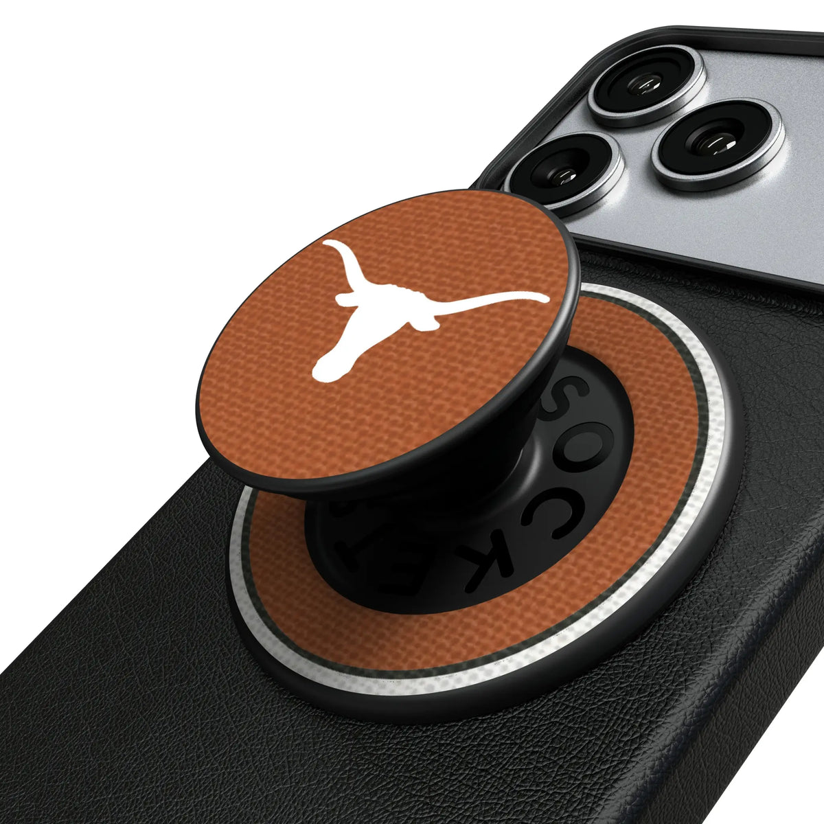 University of Texas Longhorns Stripe Popsockets Round Magnetic