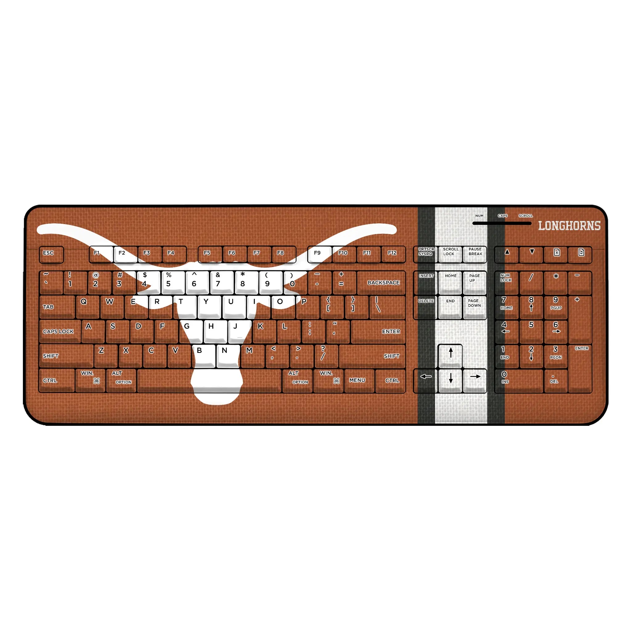 University of Texas Longhorns Stripe Wireless USB Keyboard