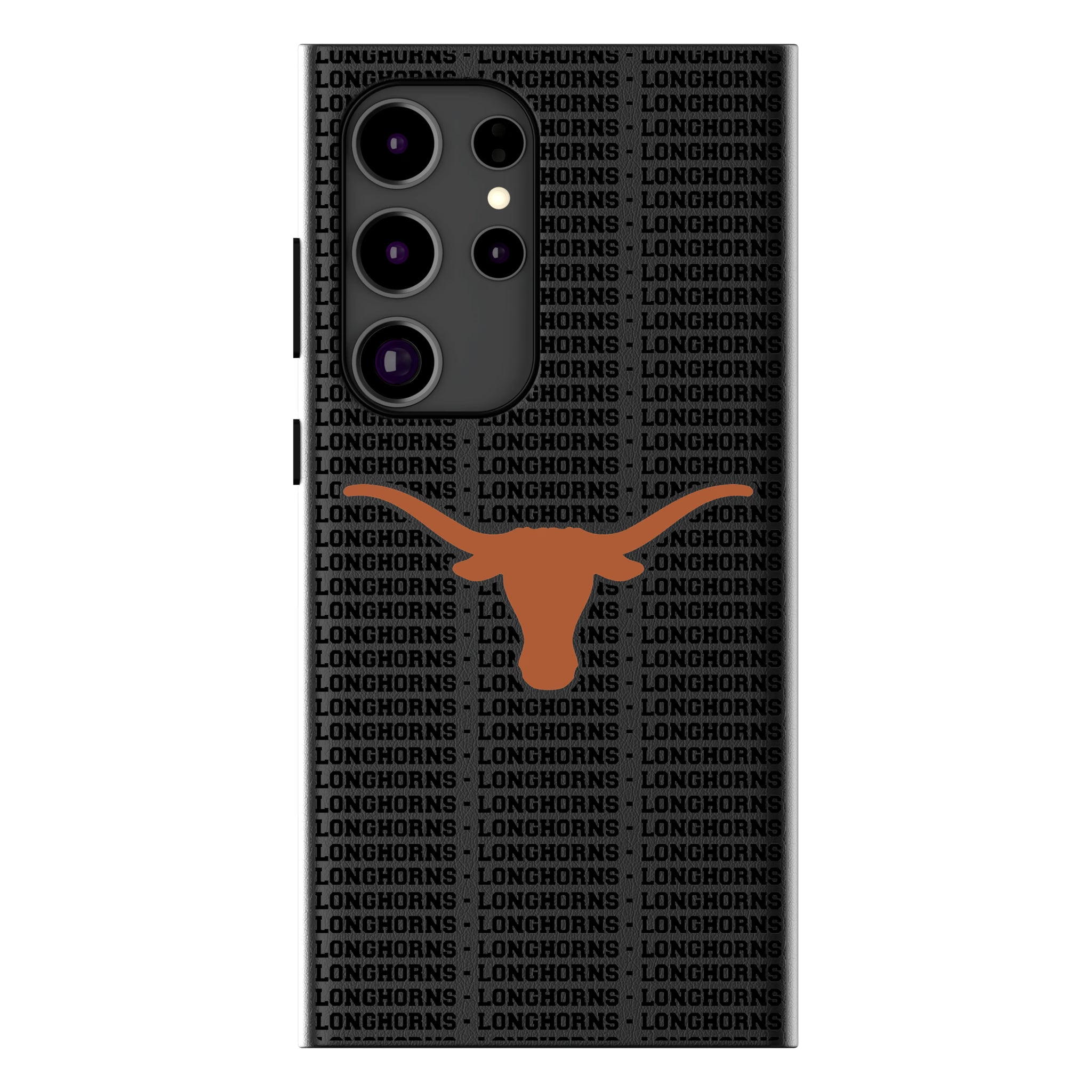 University of Texas Longhorns Text Backdrop Galaxy MagSafe Compatible Phone Case for Samsung Galaxy