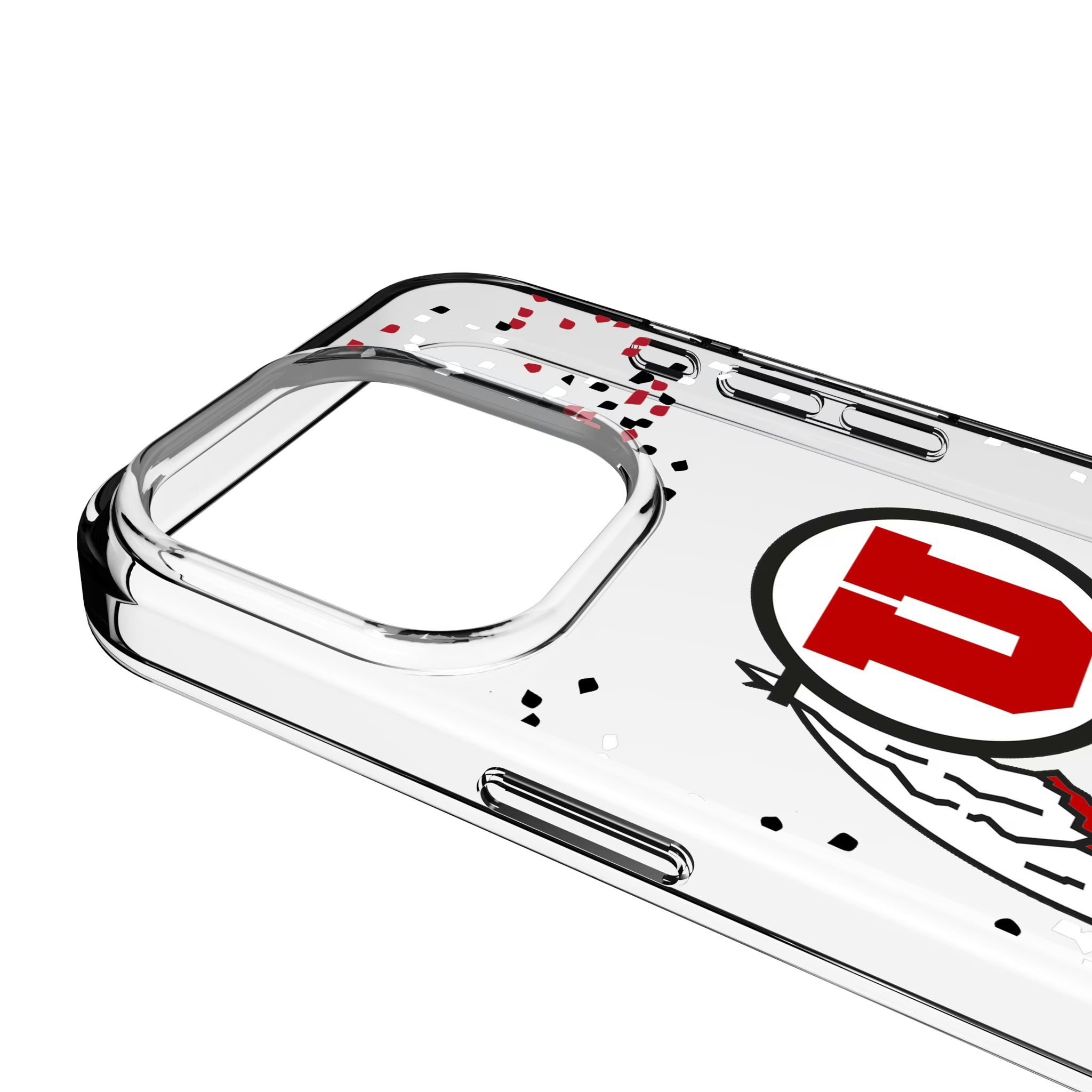 University of Utah Utes Confetti iPhone Clear Phone Case for Apple iPhone - Detail