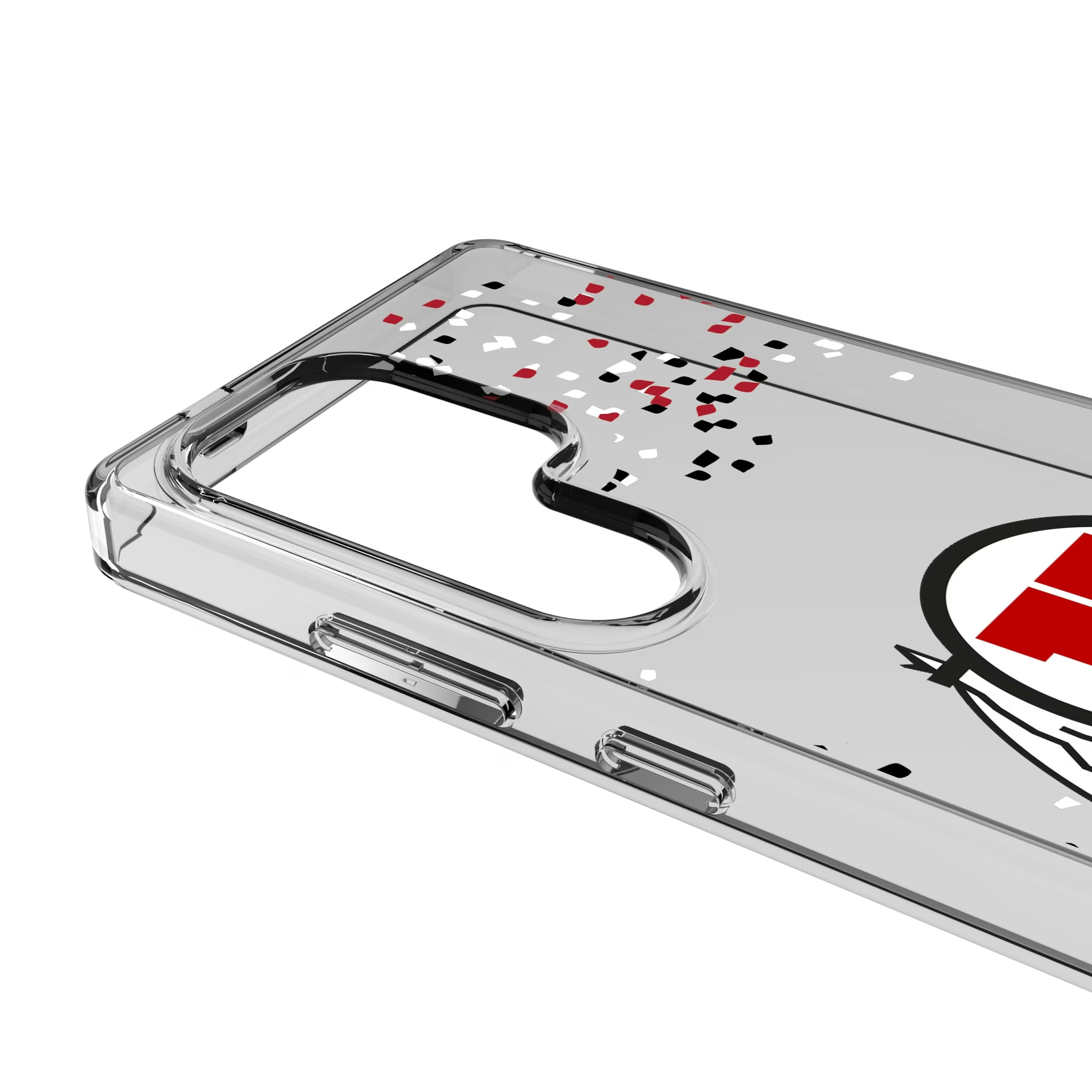 University of Utah Utes Confetti Galaxy Clear Phone Case for Samsung Galaxy - Detail