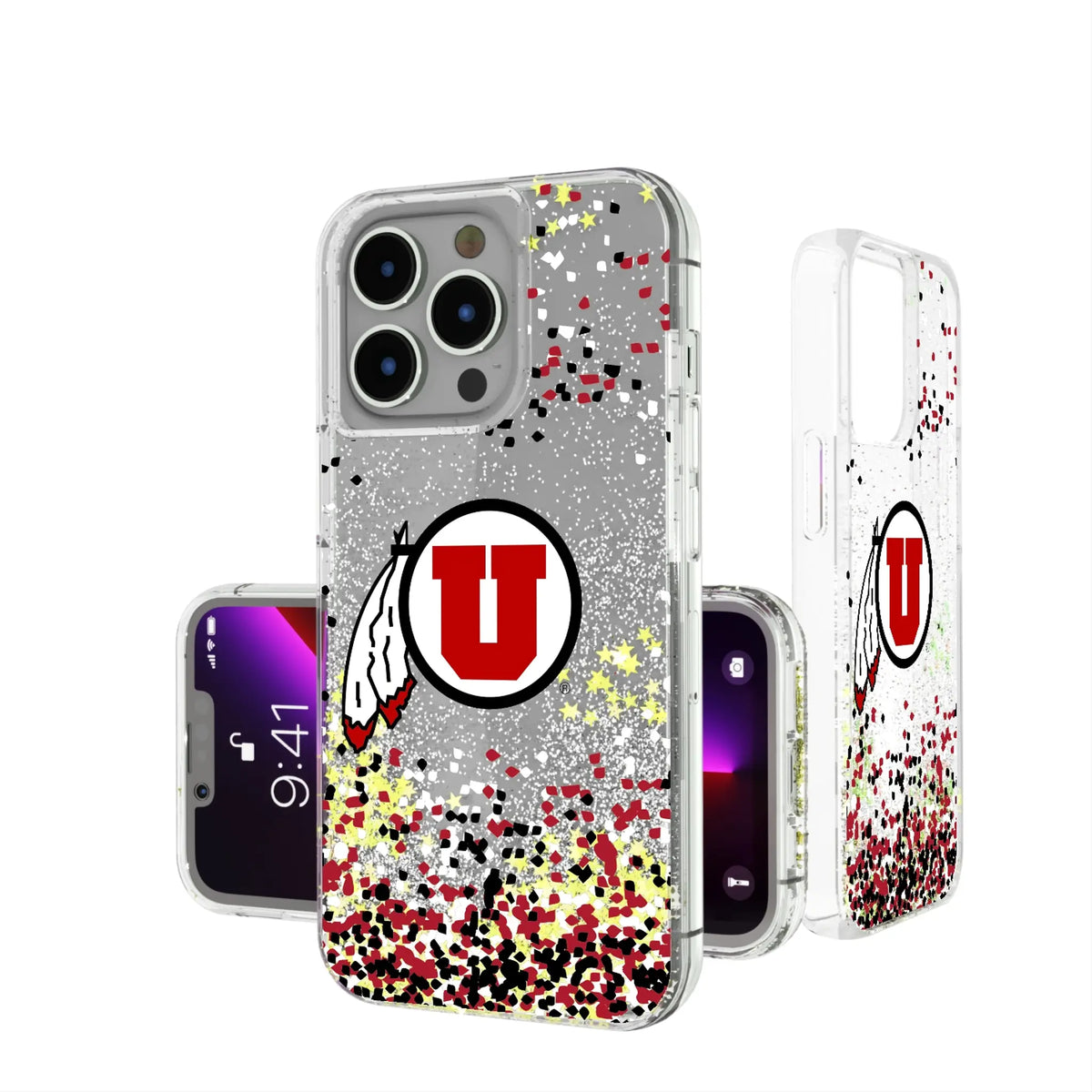 University of Utah Utes Confetti iPhone Glitter Phone Case for Apple iPhone#Device_iPhone 13 Pro