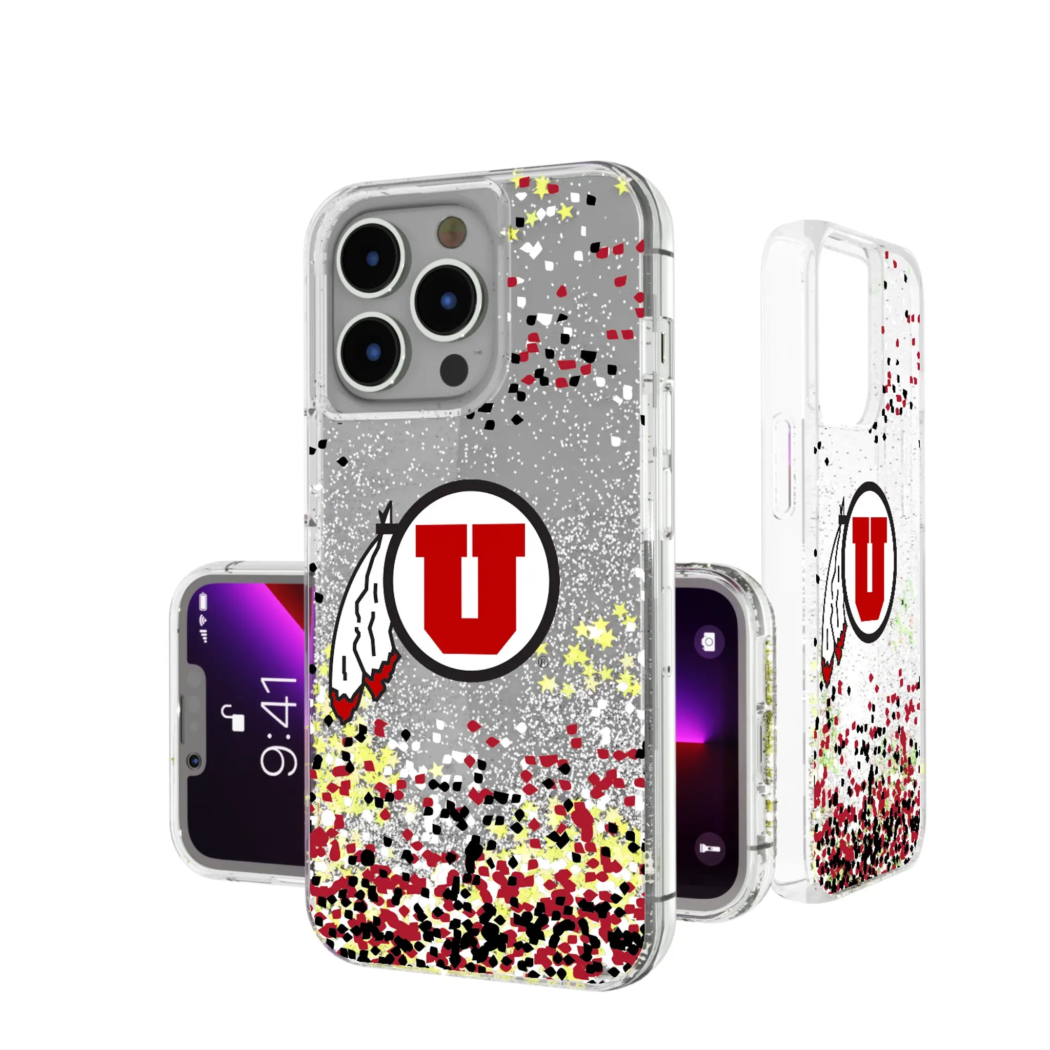 University of Utah Utes Confetti iPhone Glitter Phone Case for Apple iPhone