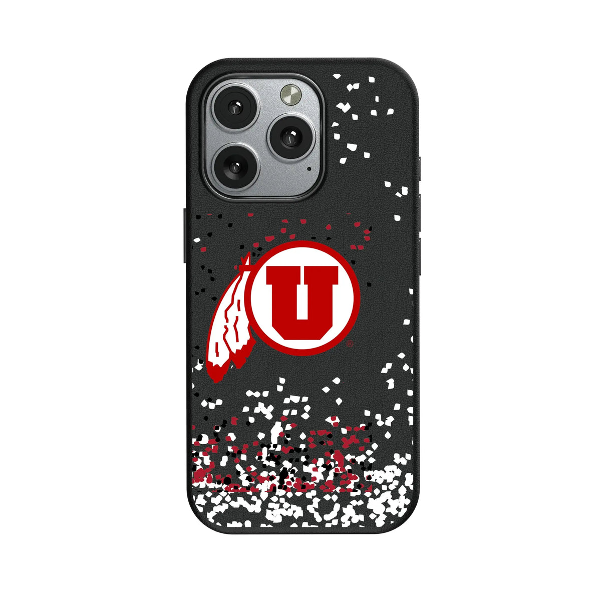 University of Utah Utes Confetti iPhone MagSafe Compatible Phone Case for Apple iPhone#Device_iPhone 16 Pro