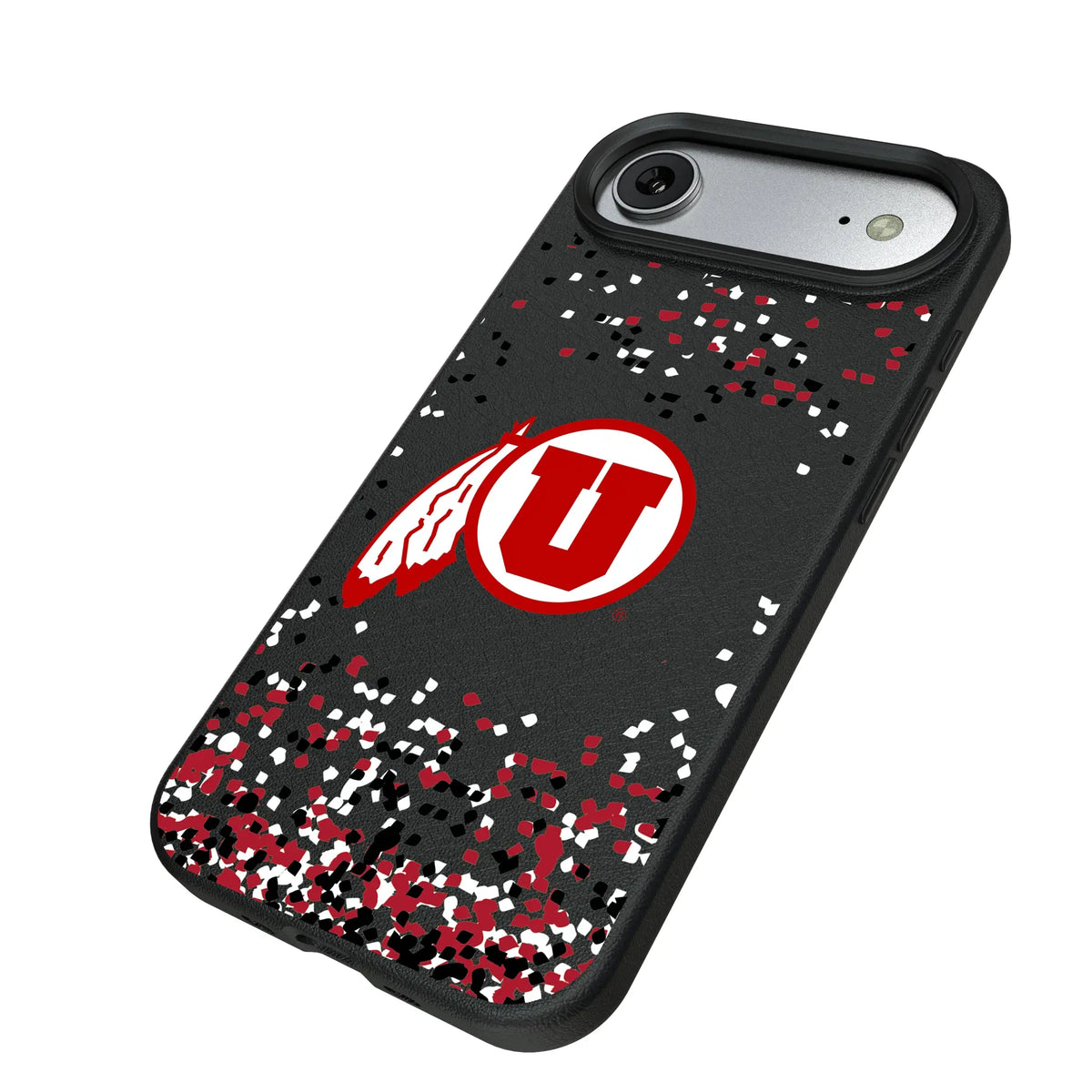 University of Utah Utes Confetti iPhone MagSafe Compatible Phone Case for Apple iPhone - Isometric View#Device_iPhone Air