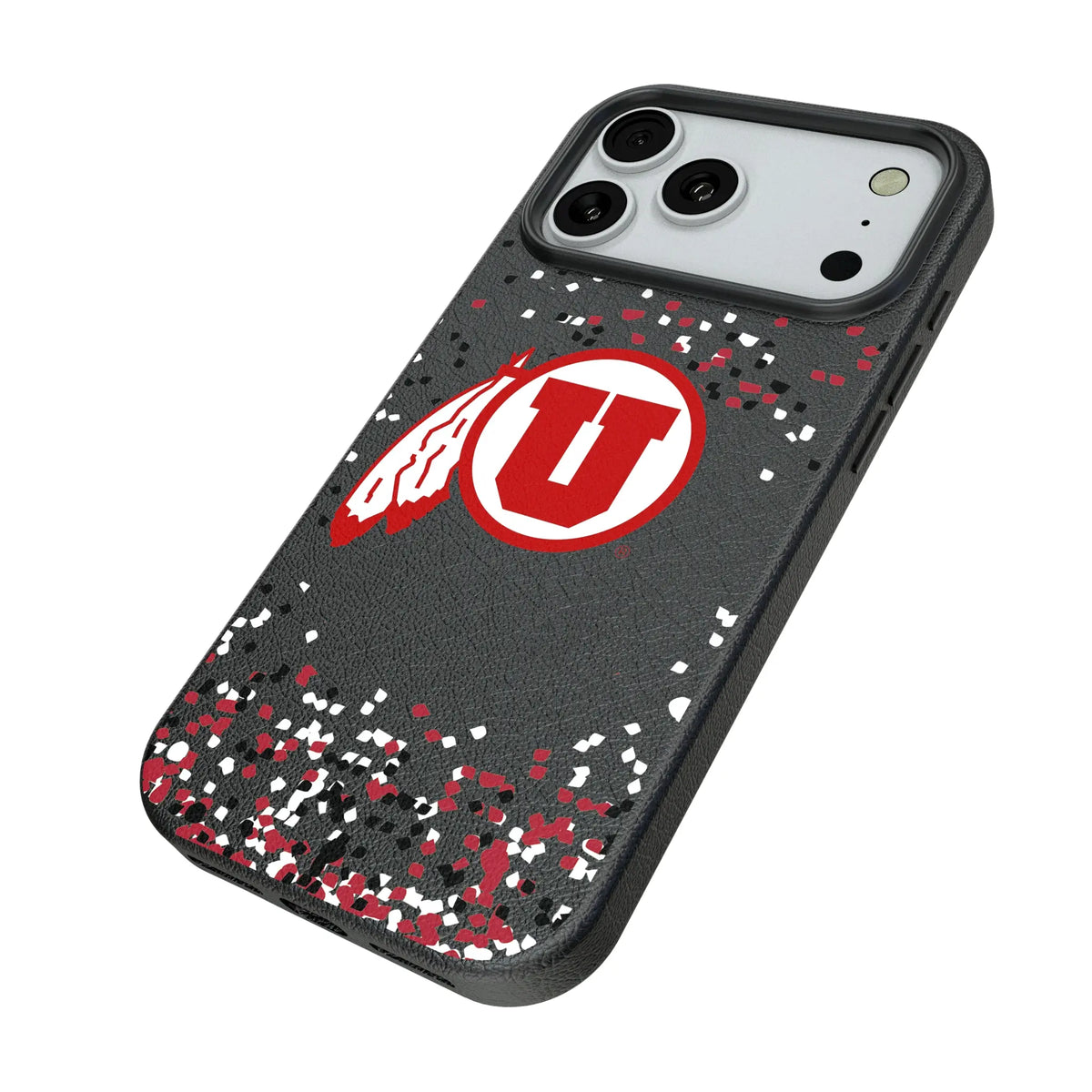 University of Utah Utes Confetti iPhone MagSafe Compatible Phone Case for Apple iPhone - Isometric View#Device_iPhone 18 Pro Max