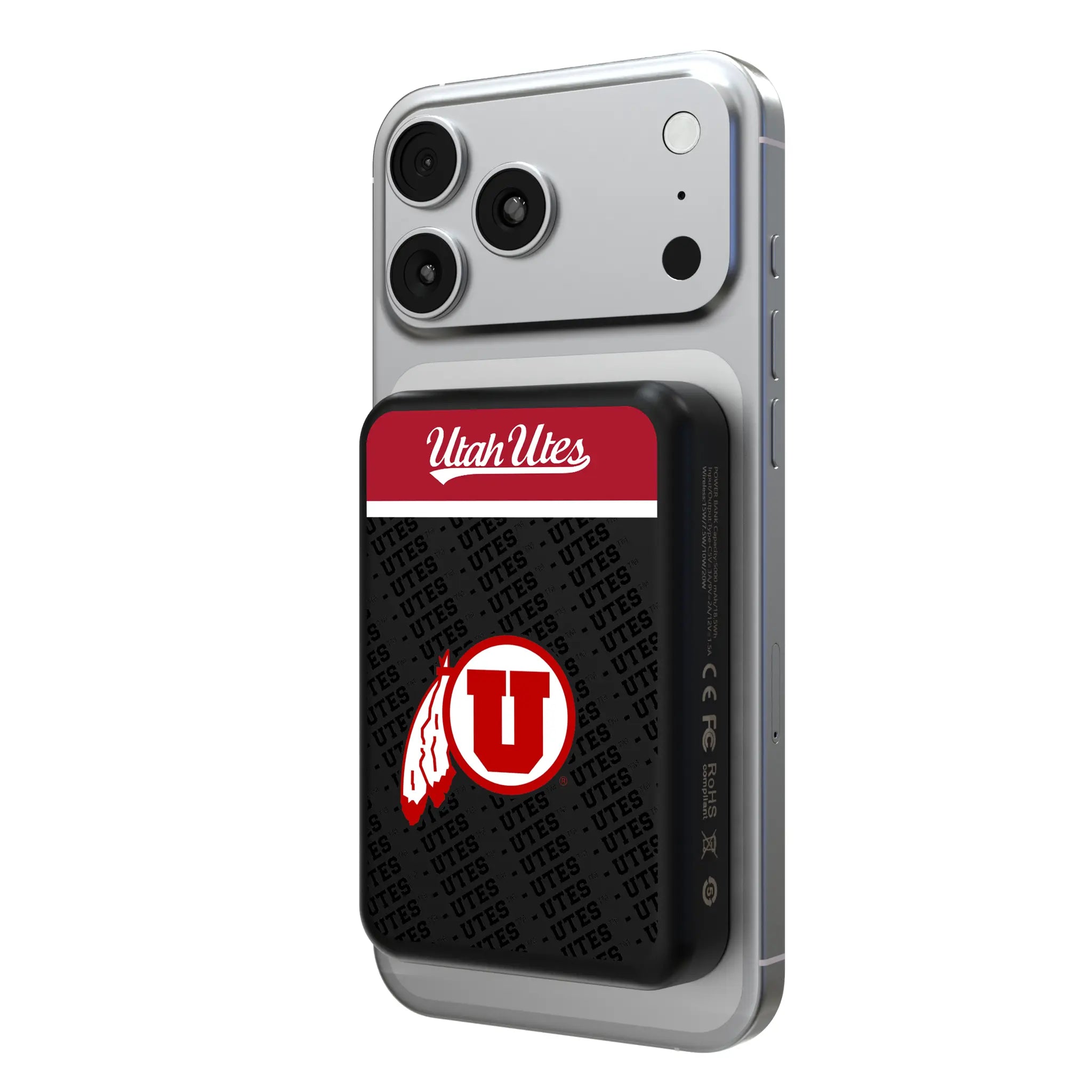 University of Utah Utes Endzone Plus Wireless Mag Power Bank