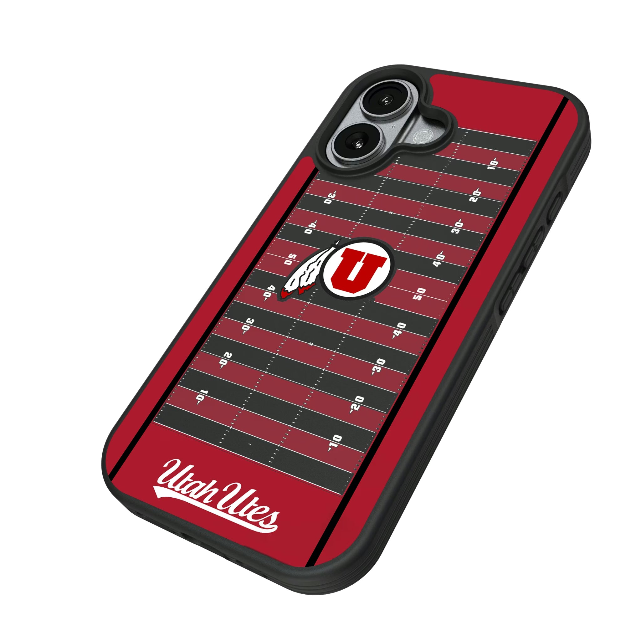 University of Utah Utes Field iPhone Bump Phone Case for Apple iPhone - Isometric View#Device_iPhone 17