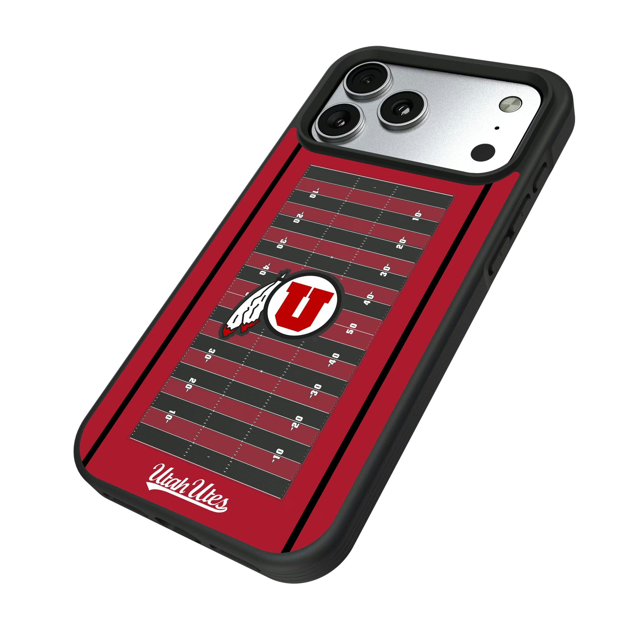 University of Utah Utes Field iPhone Bump Phone Case for Apple iPhone - Isometric View#Device_iPhone 17 Pro Max