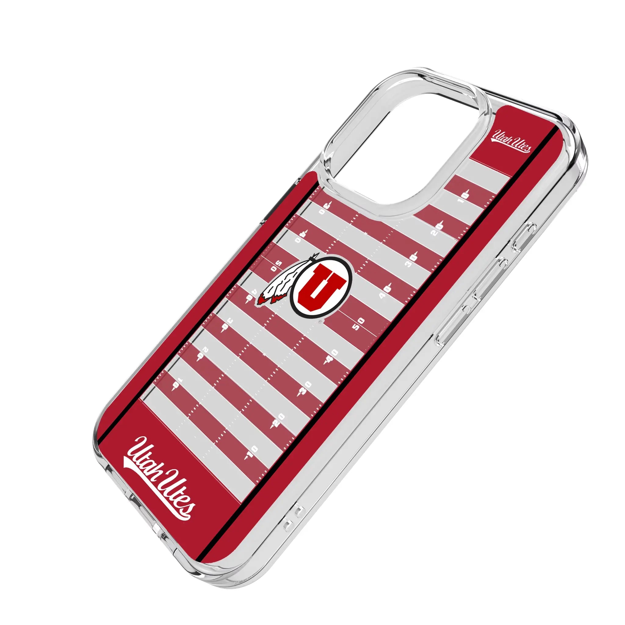 University of Utah Utes Field iPhone Clear Phone Case for Apple iPhone - Isometric View