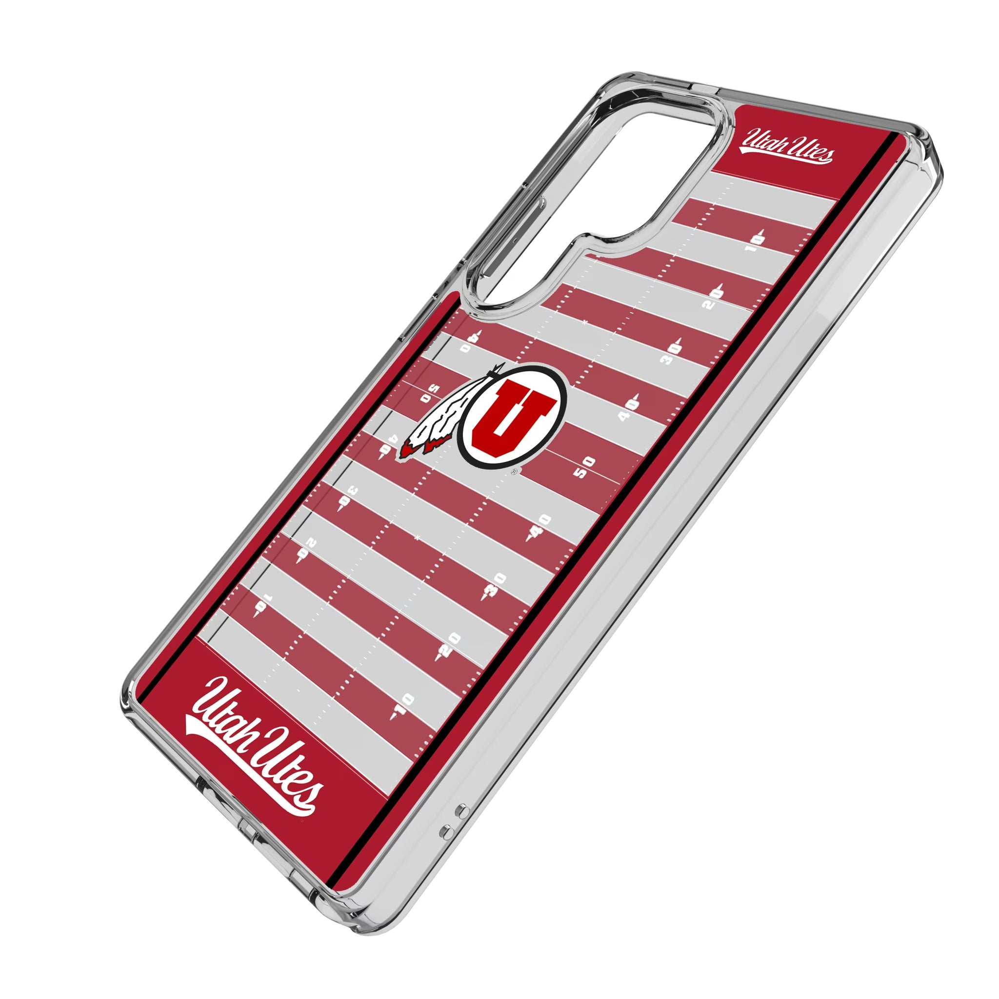 University of Utah Utes Field Galaxy Clear Phone Case for Samsung Galaxy - Isometric View