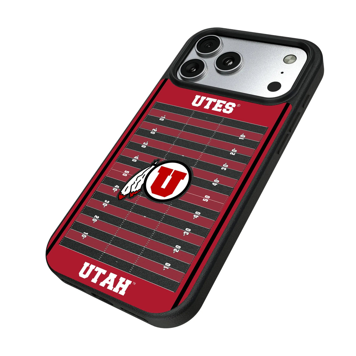 University of Utah Utes Field iPhone MagSafe Compatible Phone Case for Apple iPhone - Isometric View#Device_iPhone 17 Pro Max