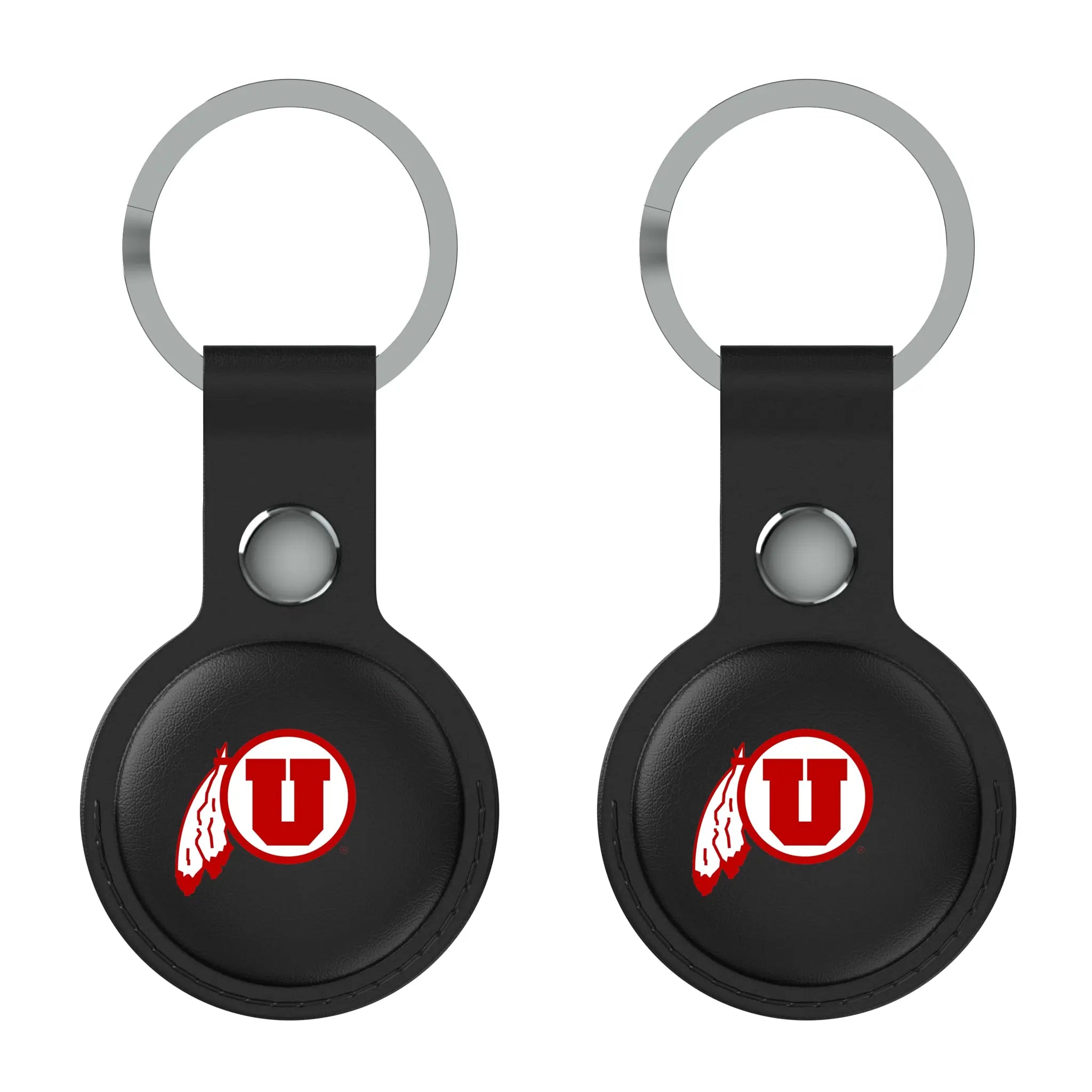 University of Utah Utes Insignia AirTag Black Airtag Holder 2-Pack