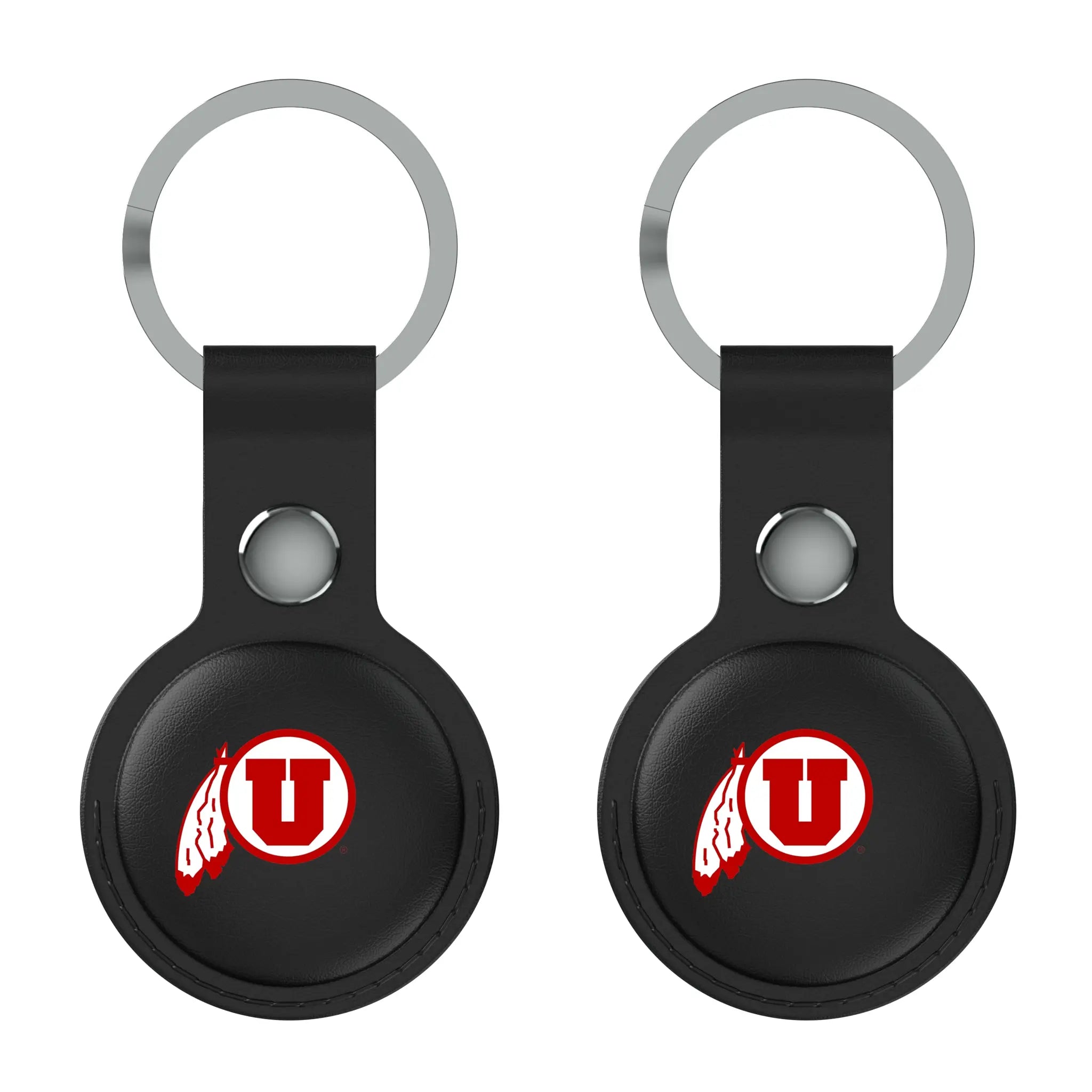 University of Utah Utes Insignia AirTag Black Airtag Holder 2-Pack