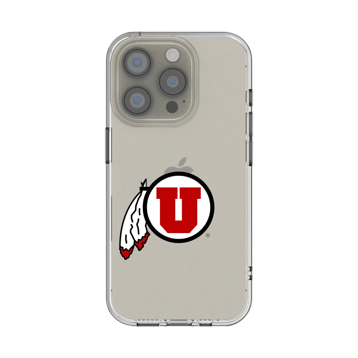 University of Utah Utes Insignia iPhone Clear Phone Case for Apple iPhone