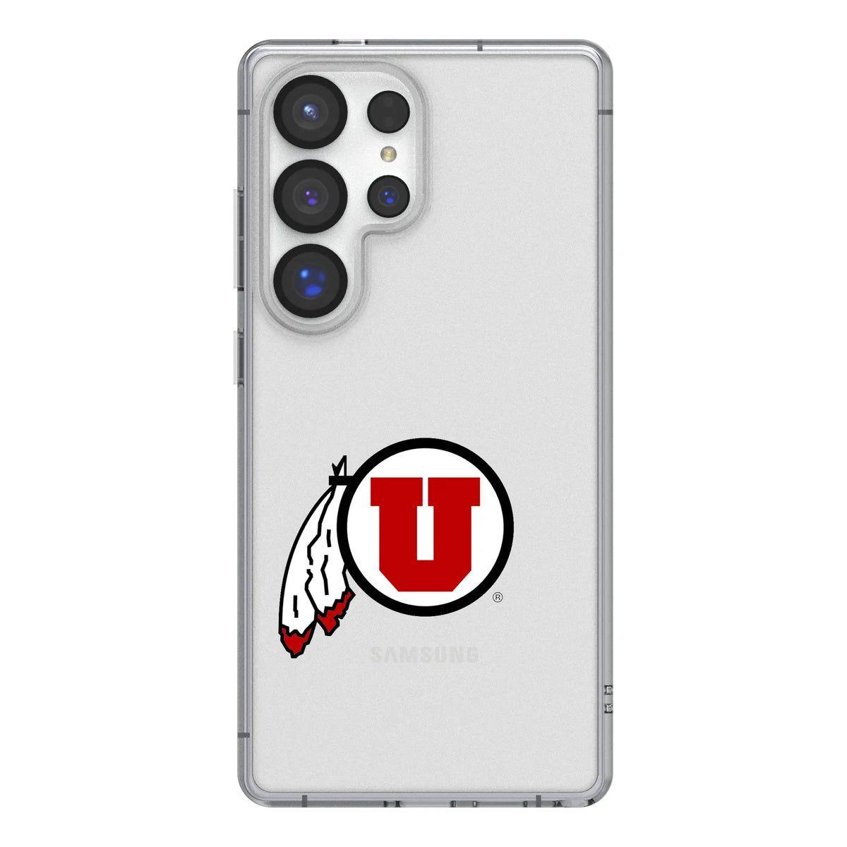 University of Utah Utes Insignia Galaxy Clear Phone Case for Samsung Galaxy#Device_Galaxy S25 Ultra