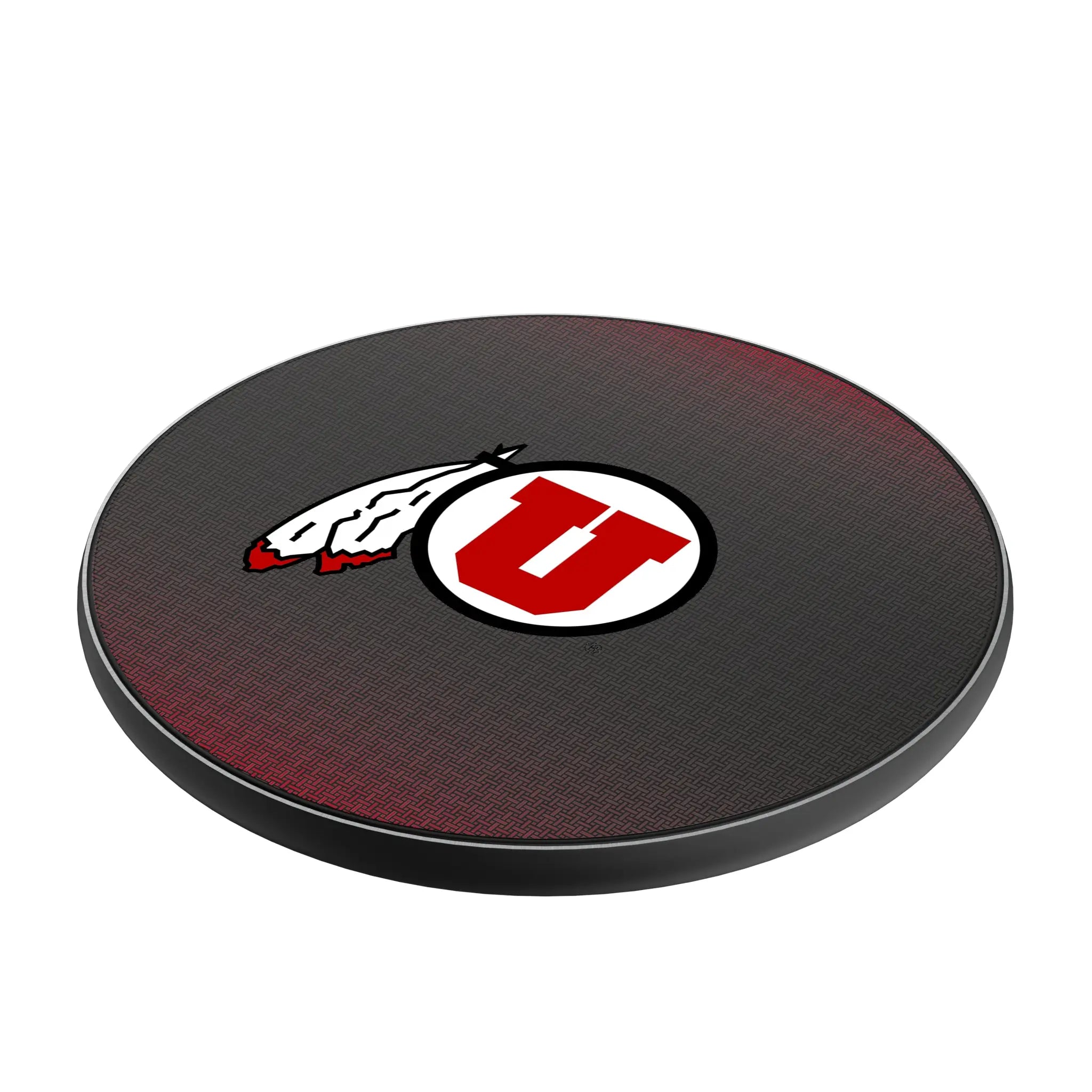University of Utah Utes Linen 15-Watt Wireless Charger - Isometric View