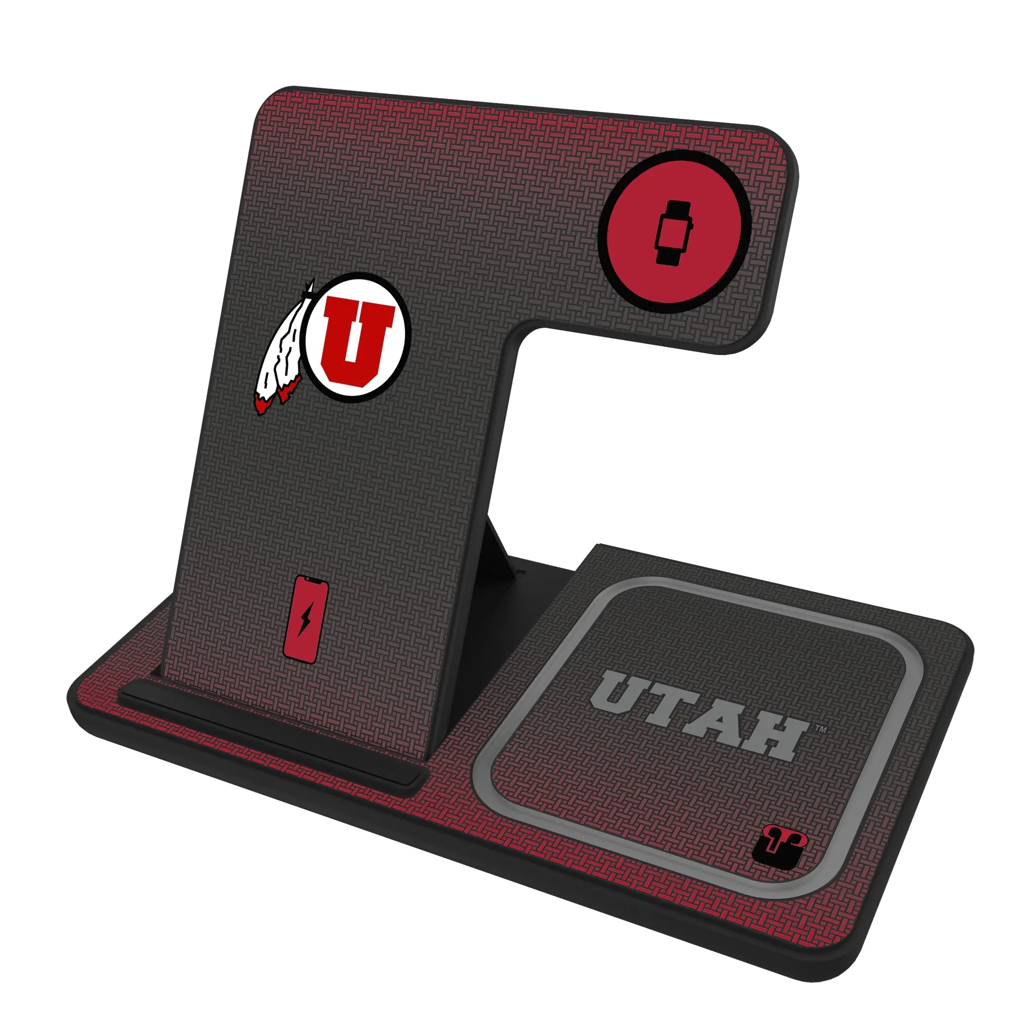 University of Utah Utes Linen 3 in 1 Charging Station