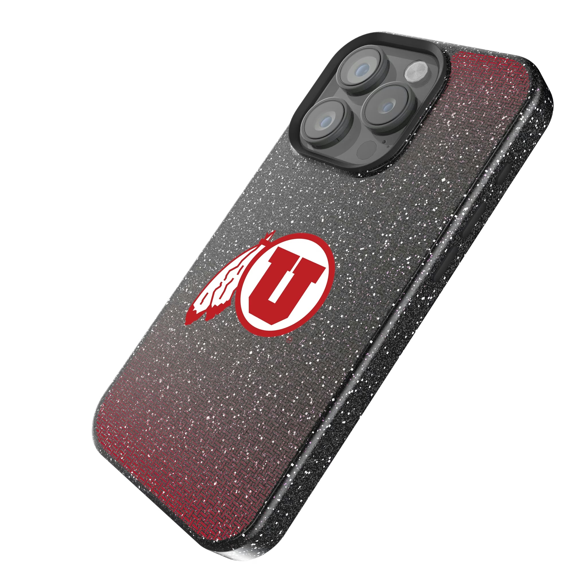 University of Utah Utes Linen iPhone Bling Phone Case for Apple iPhone - Isometric View