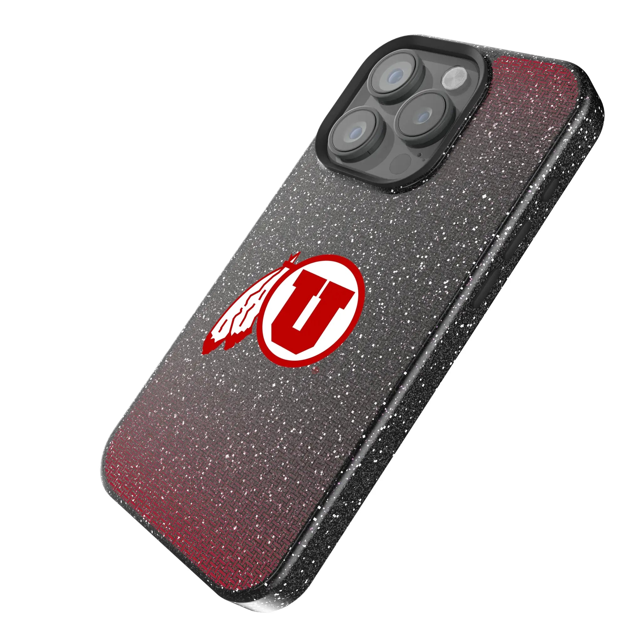 University of Utah Utes Linen iPhone Bling Phone Case for Apple iPhone - Isometric View
