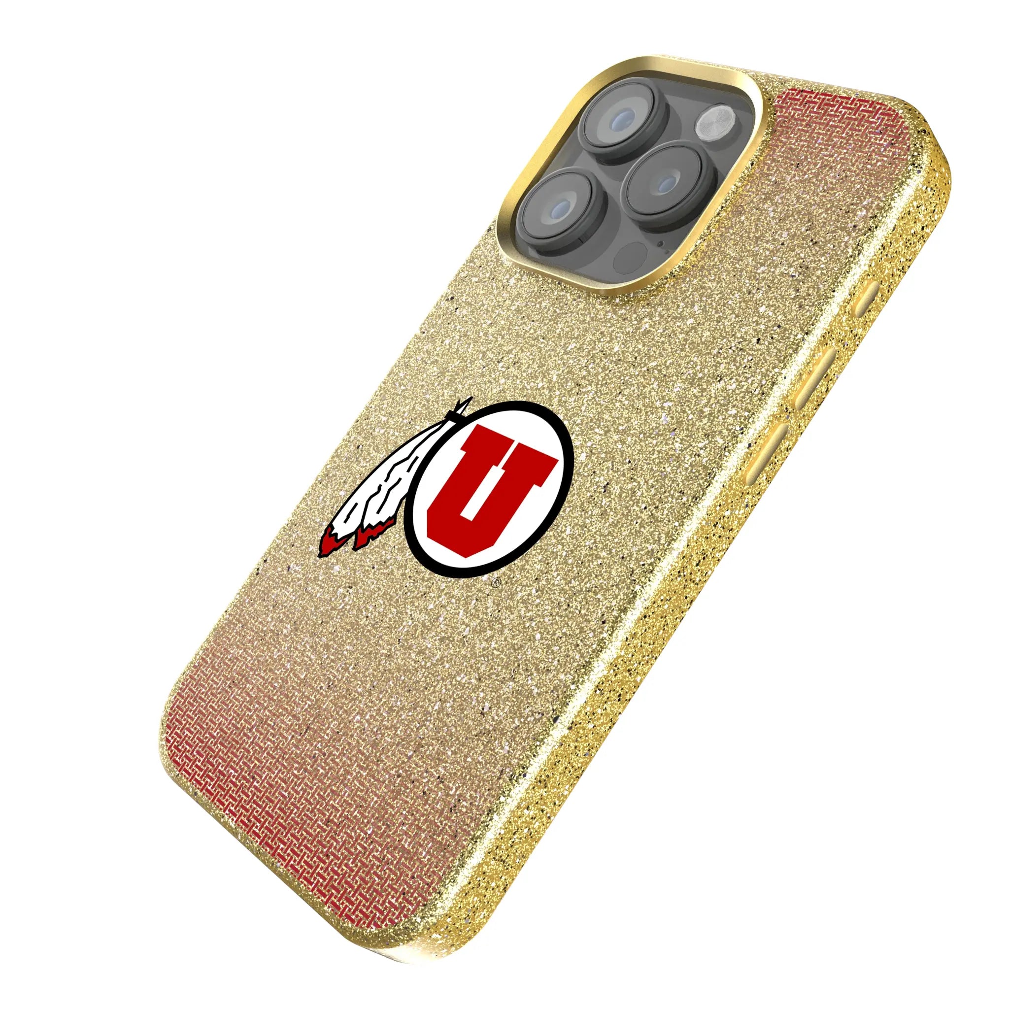 University of Utah Utes Linen iPhone Bling Phone Case for Apple iPhone - Isometric View