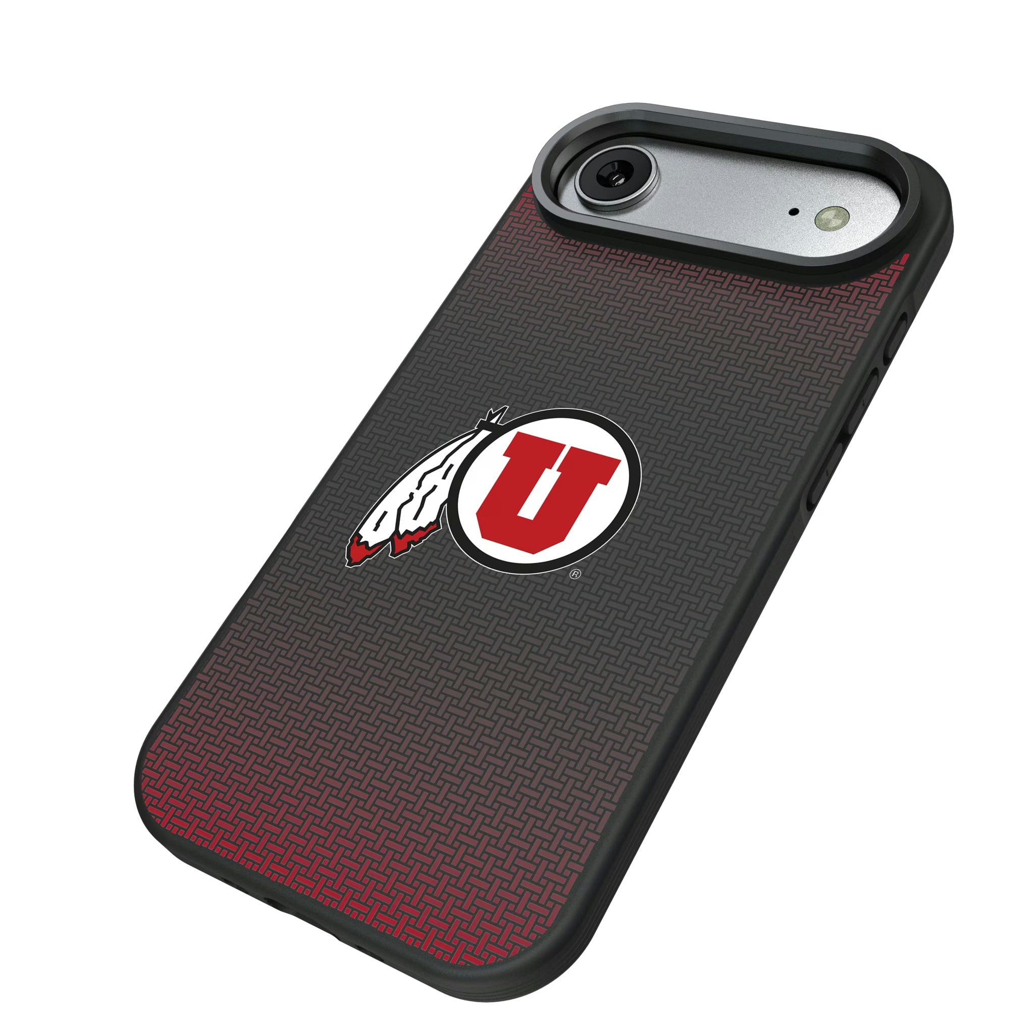 University of Utah Utes Linen iPhone Bump Phone Case for Apple iPhone - Isometric View#Device_iPhone Air
