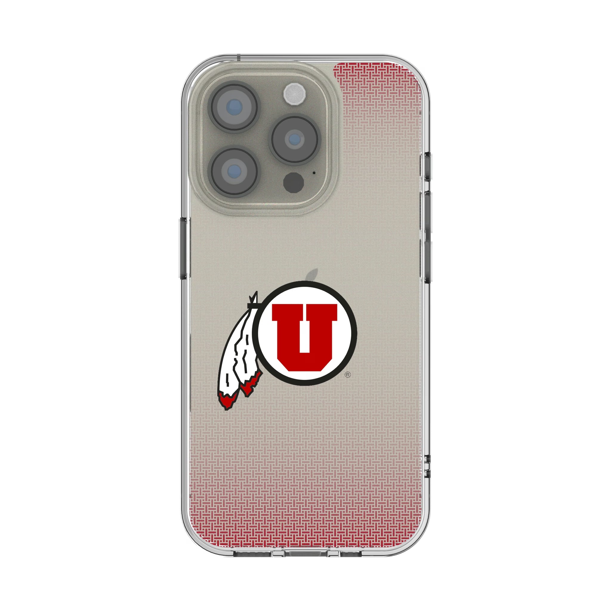 University of Utah Utes Linen iPhone Clear Phone Case for Apple iPhone
