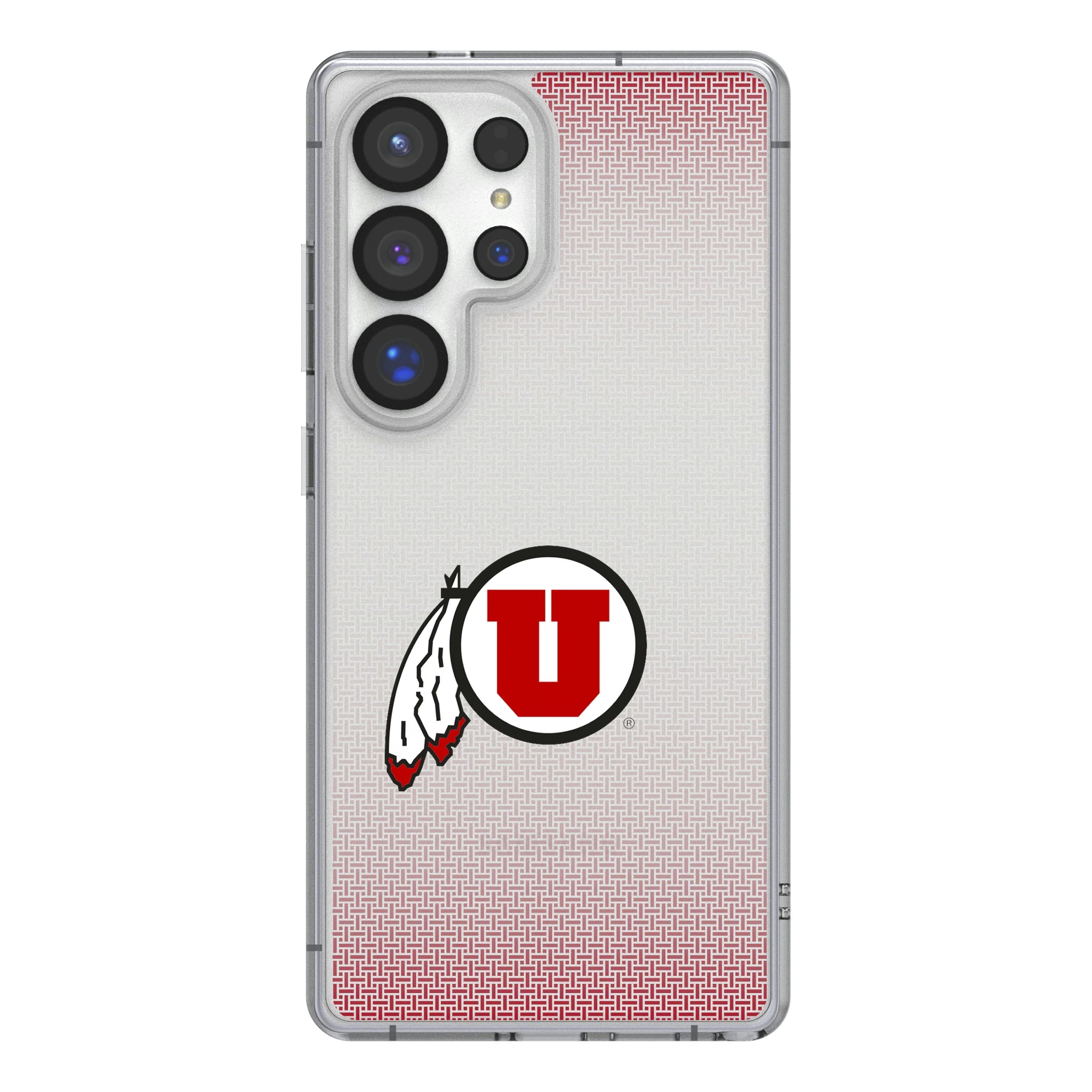 University of Utah Utes Linen Galaxy Clear Phone Case for Samsung Galaxy